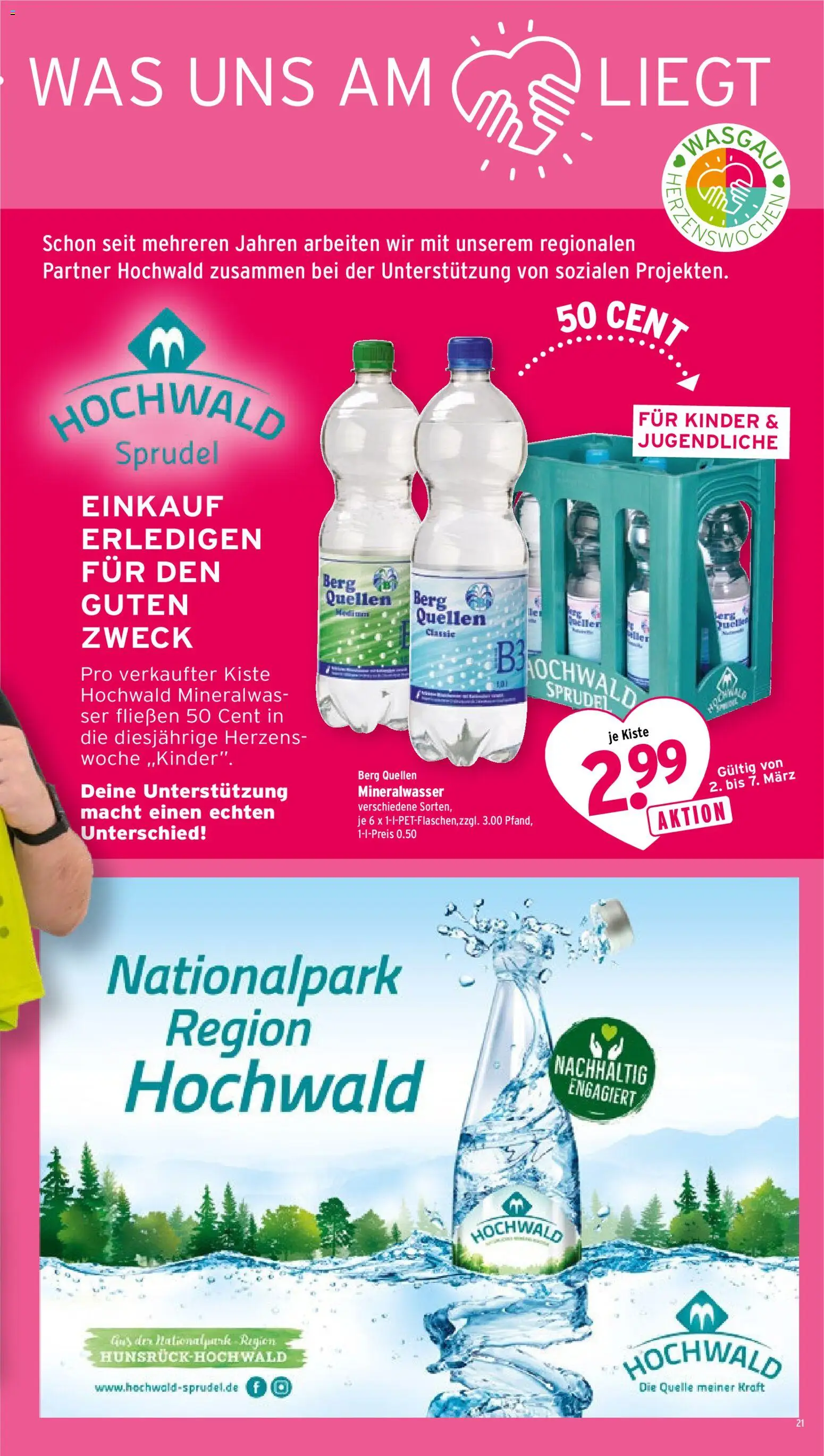 Wasgau Prospekt 	 – gültig ab 02.03.2026 | Seite: 21 | Produkte: Mineralwasser