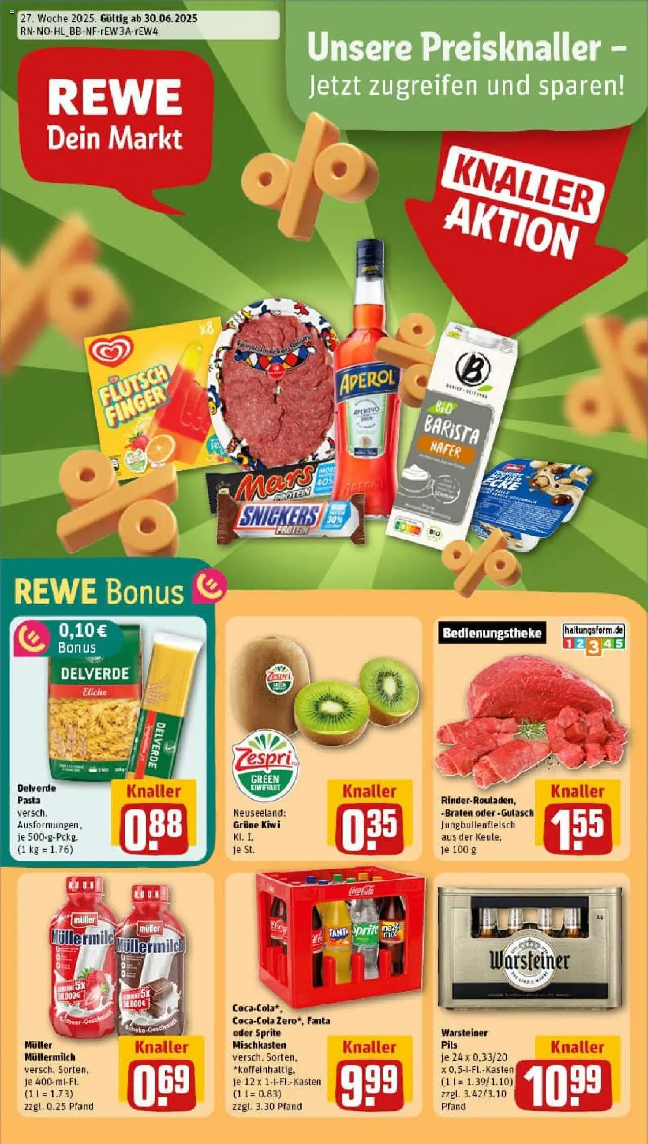 Rewe prospekt Bönningstedt	 - gültig ab dem 29.06.2025 | Seite: 1 | Produkte: Fanta, Pils, Gulasch, Warsteiner