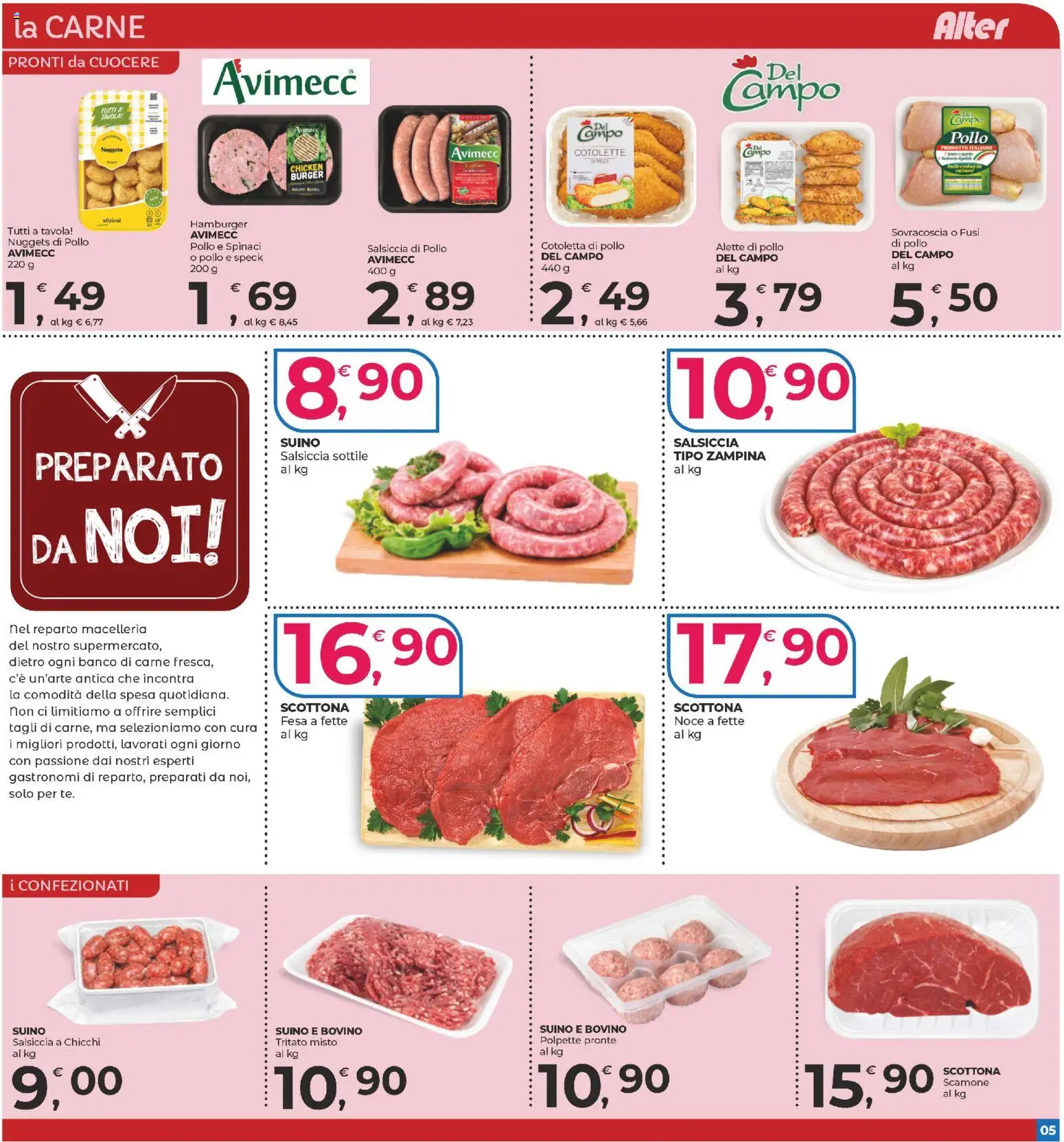 Volantino Alter Discount del 30.10.2025 | Pagina: 5 | Prodotti: Speck, Bovino, Pollo, Suino