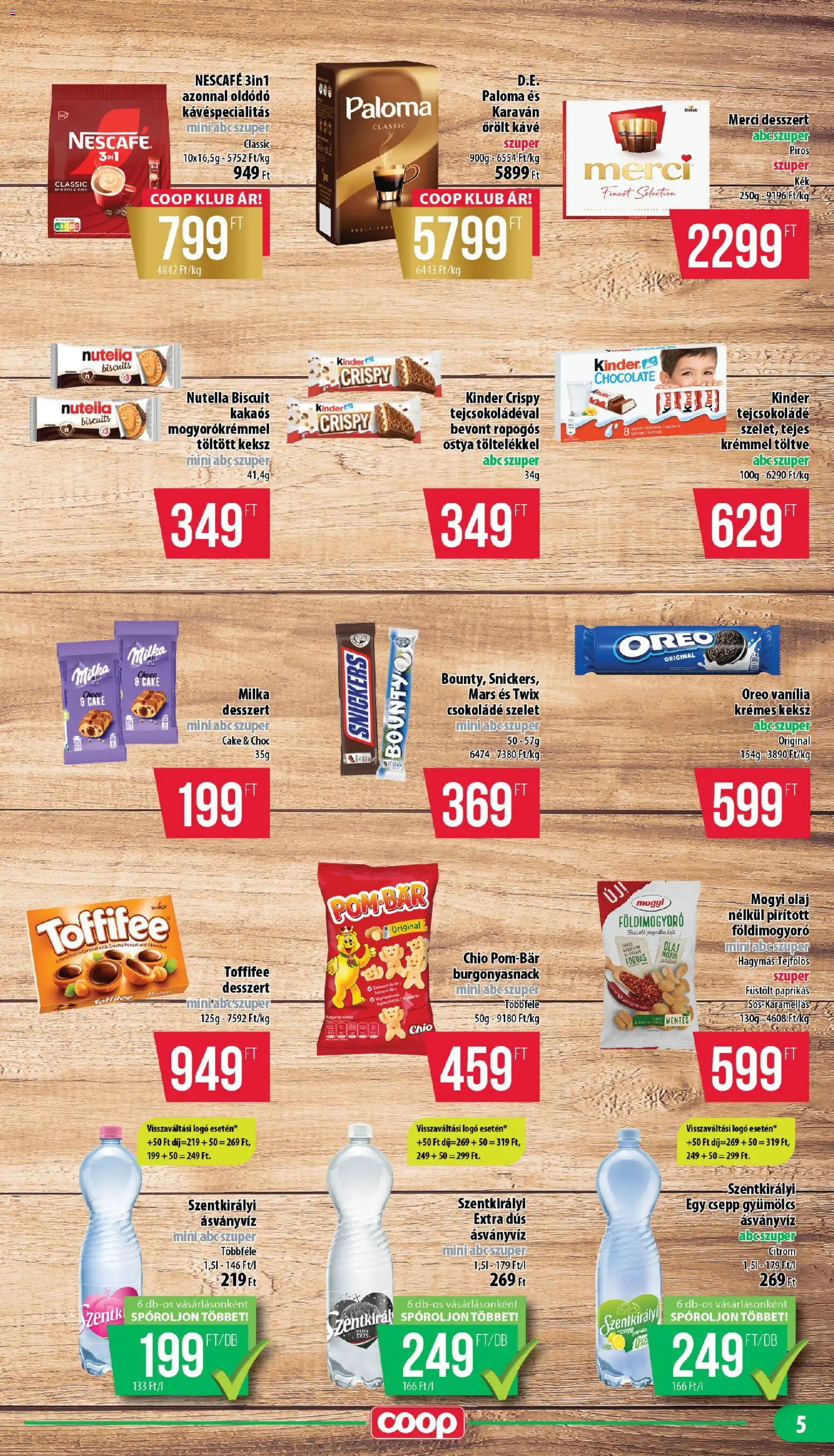 COOP akciós ujság - amely érvényes a következő dátumtól: 23.04.2026 | Oldal: 5 | Termékek: Nescafé, Tejcsokoládé, Csokoládé, Őrölt kávé