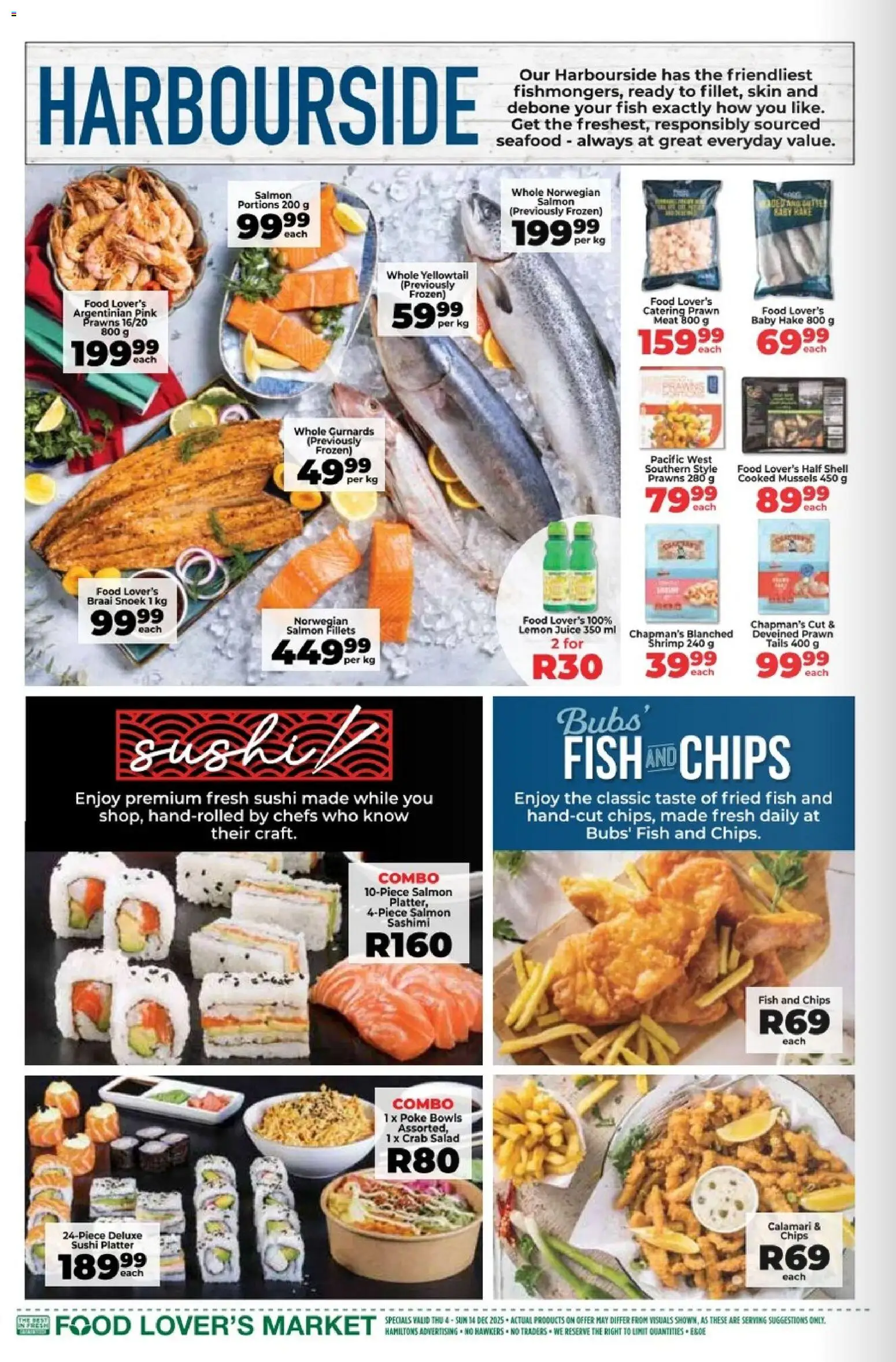 New Food Lover's Market catalogue – valid from 04.12.2025 | Page: 6 | Products: Platter, Chips, Salad, Seafood