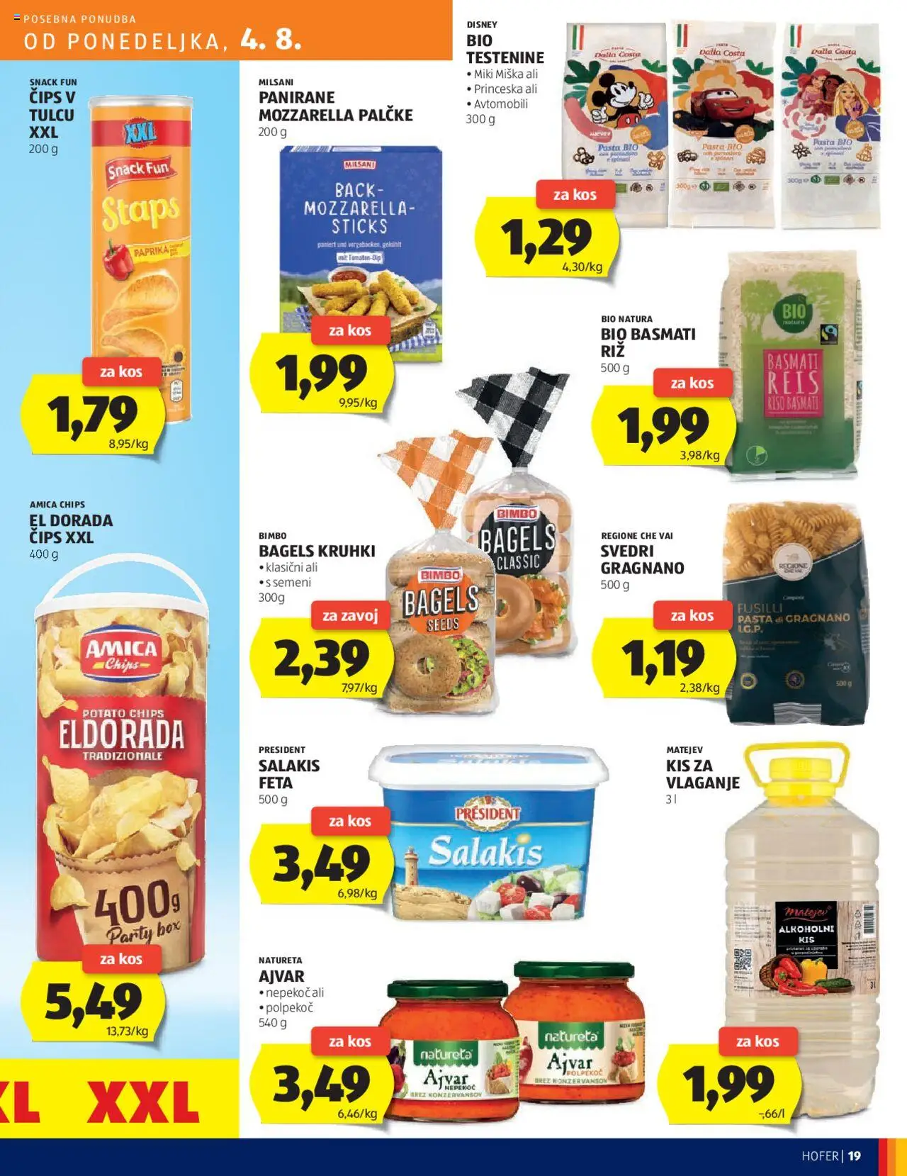 Hofer katalog │ velja od 31.07.2025 | Stran: 19 | Izdelki: Paprika, Kis, Cips, Svedri