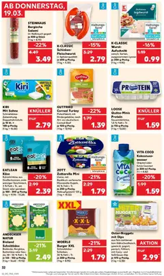 VITA COCO Kokosnuss-wasser, Original oder Extra Coconut je 330-ml-Packg. ab 19.03.2026 gültig | Seite: 32 | Produkte: Quark, Mozzarella, Wasser, Sahne