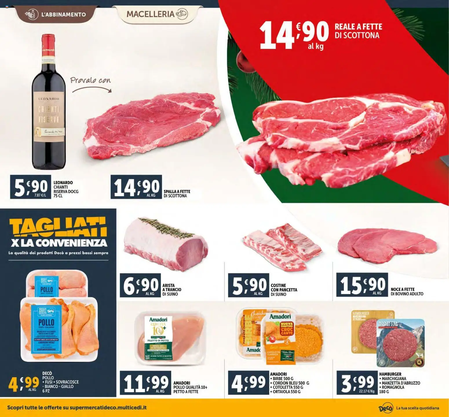 Volantino Decò del 15.12.2025 | Pagina: 12 | Prodotti: Bovino, Pancetta, Suino, Hamburger
