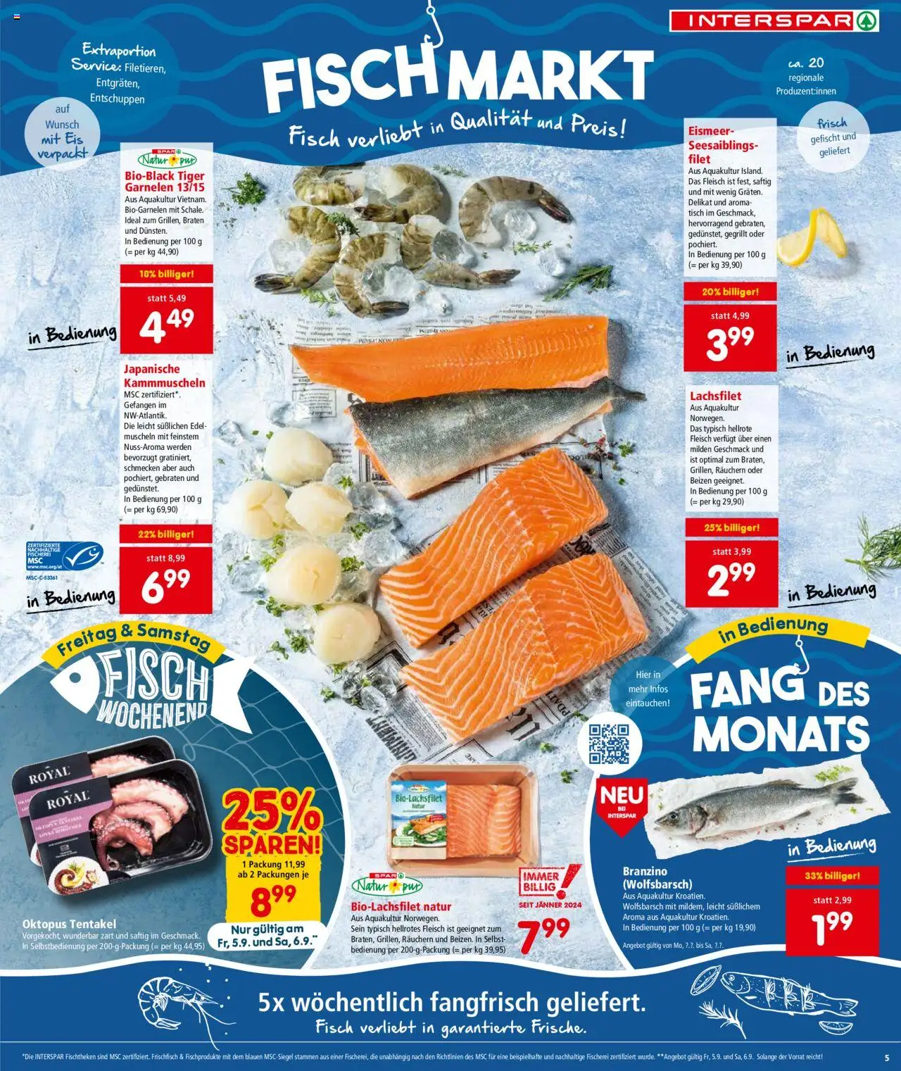 Interspar Flugblatt - Wien gültig ab 04.09.2025 | Seite: 5 | Produkte: Eis, Tisch, Fisch