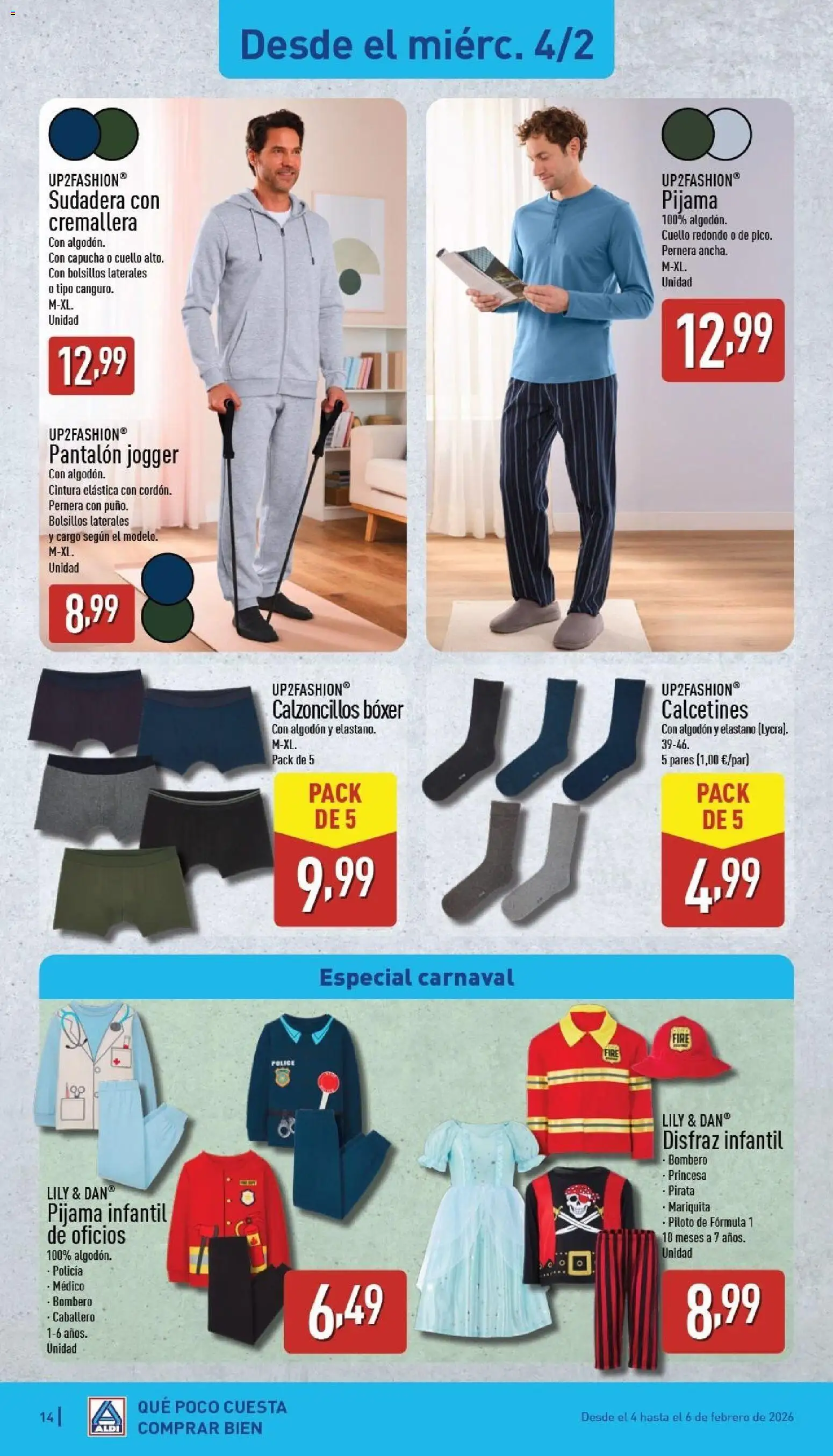 Aldi folleto Baleares │ válido desde el 02.02.2026 | Página: 14 | Productos: Sudadera, Pijama, Pijama infantil