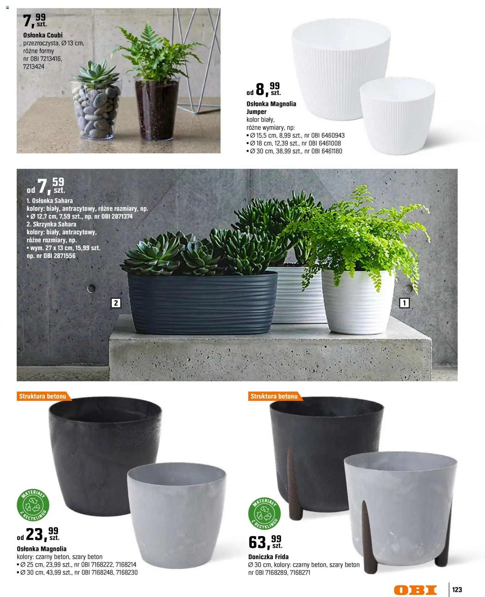 OBI gazetka - Ogród od 11.03.2026 | Strona: 123 | Produkty: Doniczka