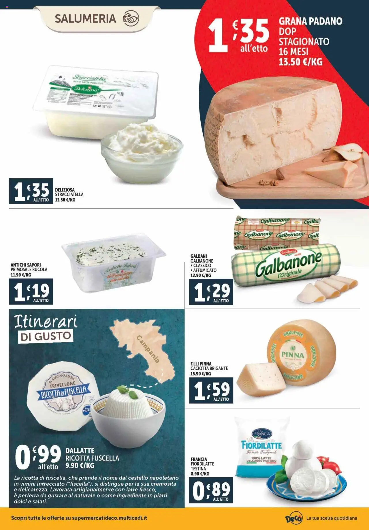Volantino Decò del 12.09.2025 | Pagina: 2 | Prodotti: Rucola, Latte, Ricotta, Stracciatella