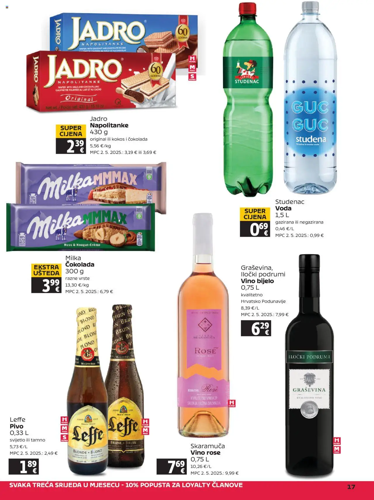 Tommy katalog | vrijedi od 14.08.2025 | Stranica: 17 | Proizvodi: Čokolada, Vino, Napolitanke, Milka