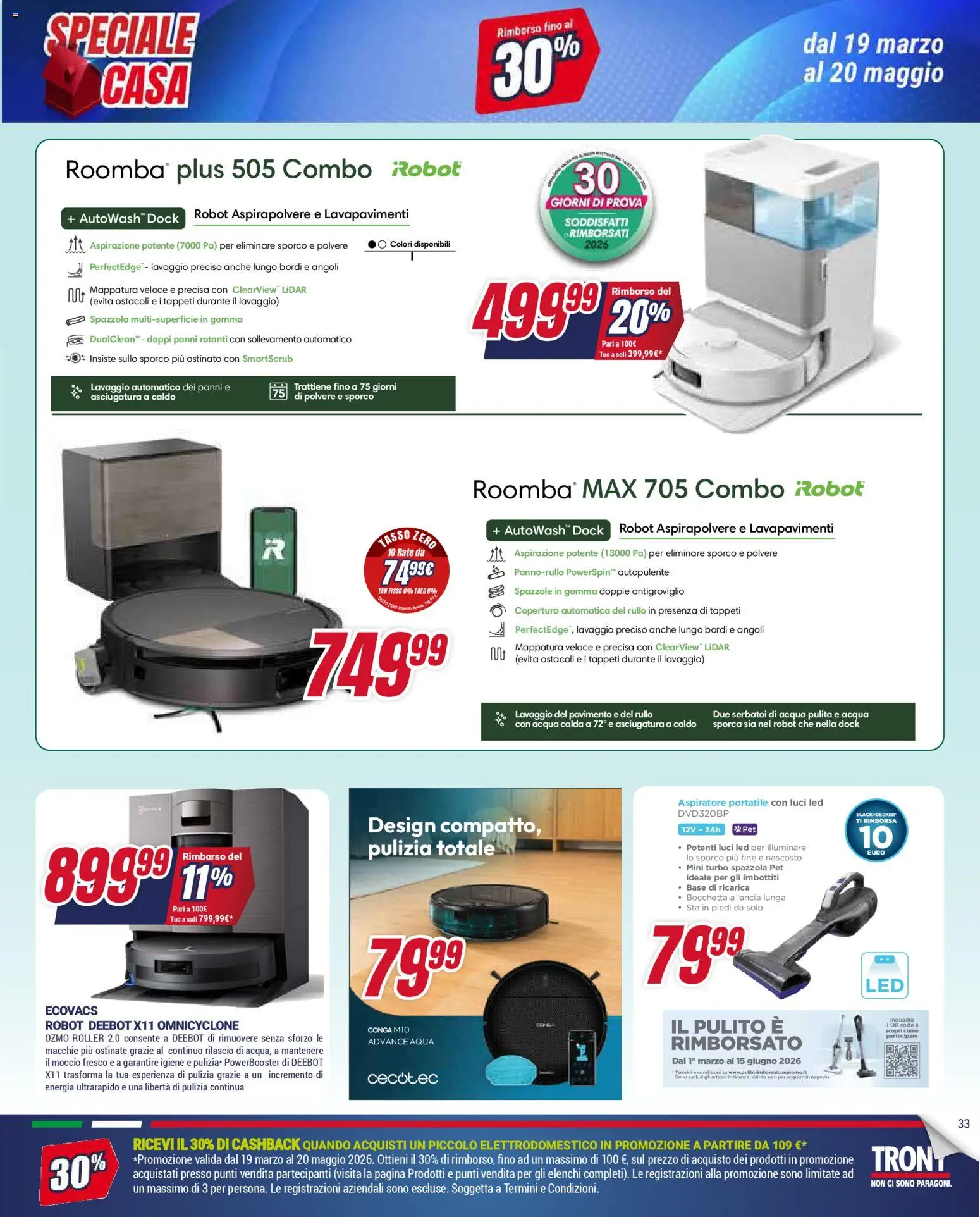 Volantino Trony volantino Sardegna del 19.03.2026 | Pagina: 32 | Prodotti: Spazzola, Rullo, Pavimento, Aspirapolvere