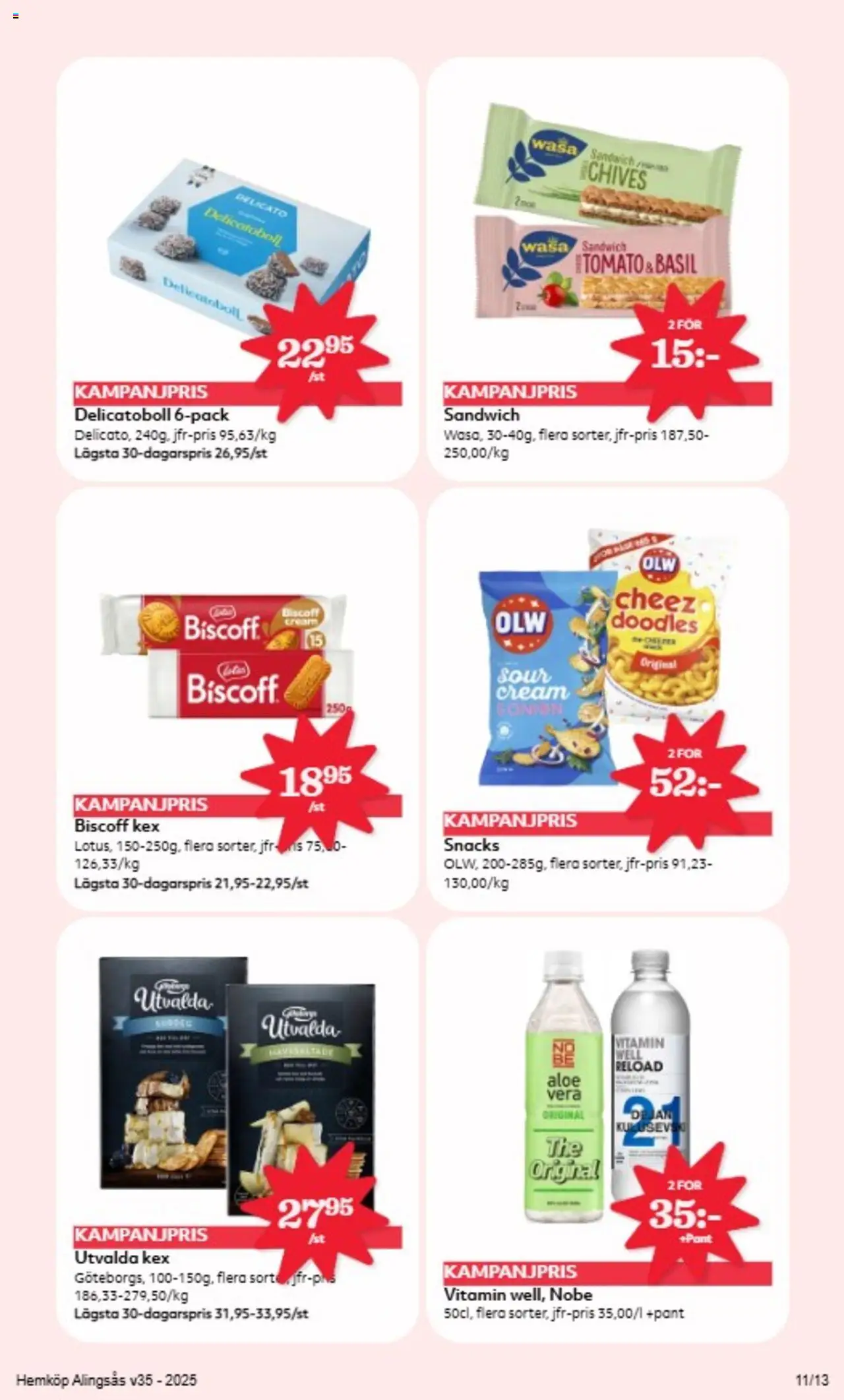 Hemköp reklamblad aktuell från 25.08.2025 | Sida: 11 | Produkter: Sandwich