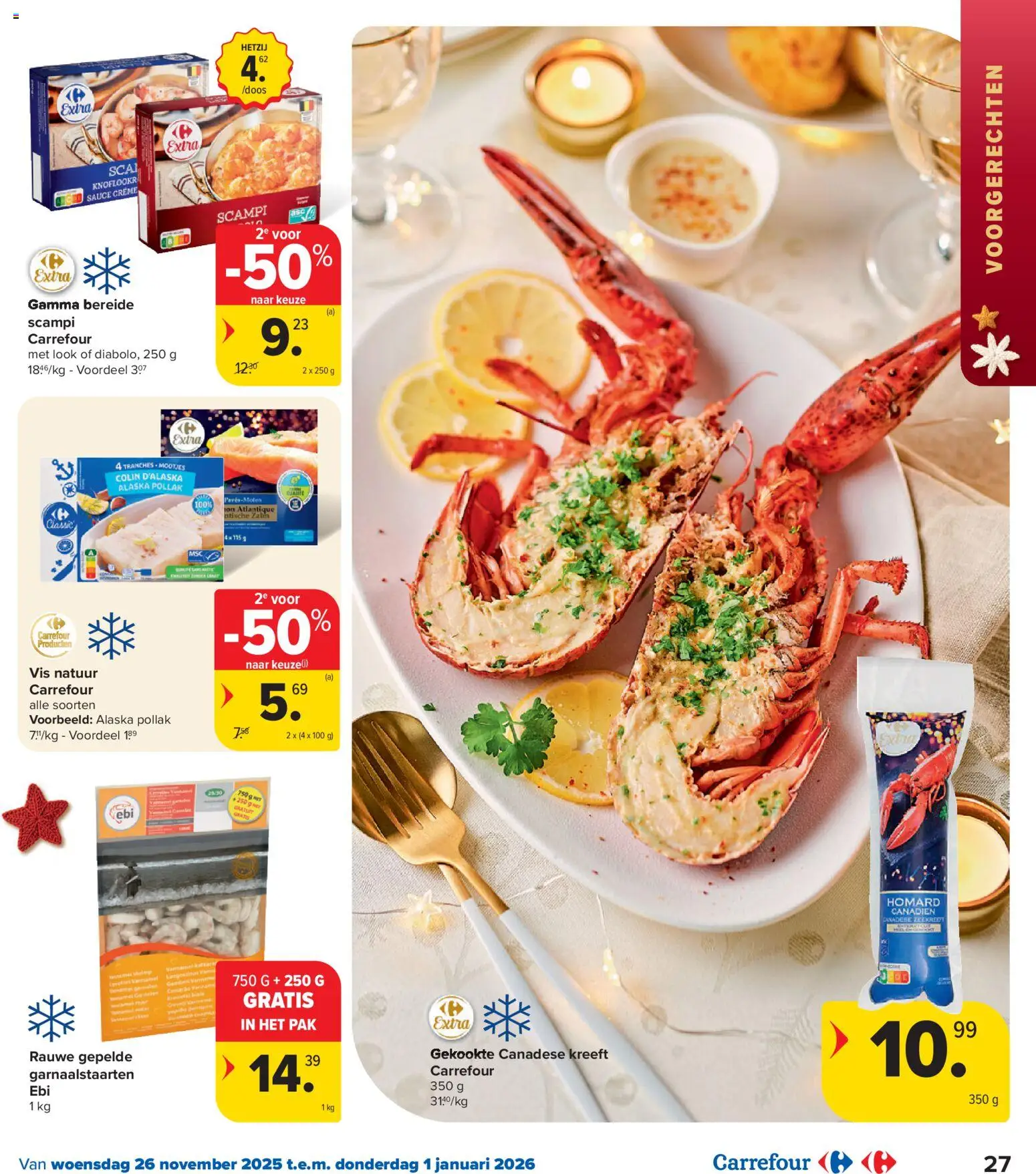 {H1} | Pagina: 27 | Producten: Zalm, Scampi, Vis, Crème