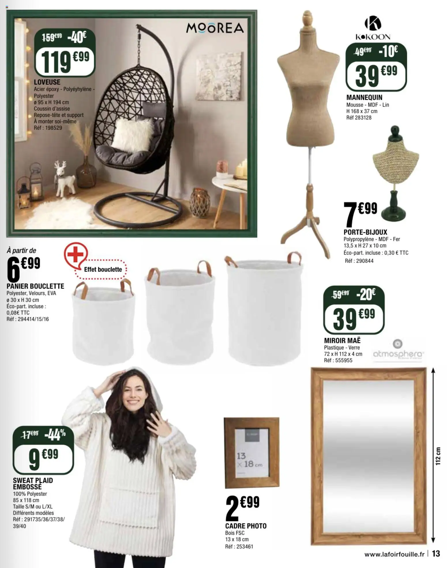 {H1} | Page: 13 | Produits: Mousse, Miroir, Sweat plaid, Cadre