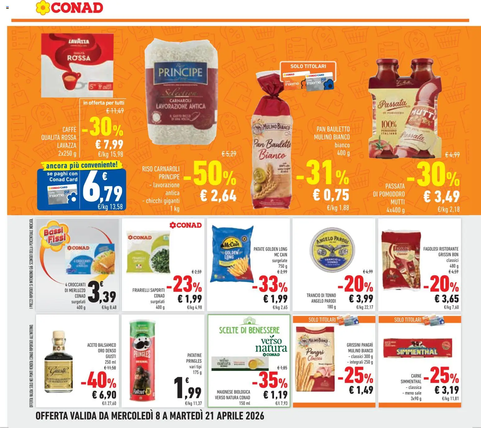 Volantino Conad del 08.04.2026 | Pagina: 20 | Prodotti: Merluzzo, Patate, Sale, Tonno