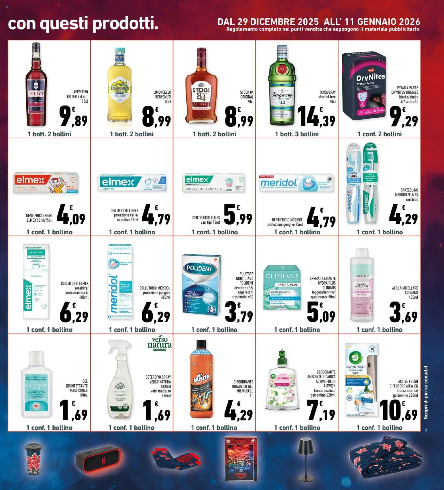 Volantino Conad del 02.01.2026 | Pagina: 25 | Prodotti: Acqua micellare, Deodorante, Spazzolino, Collutorio