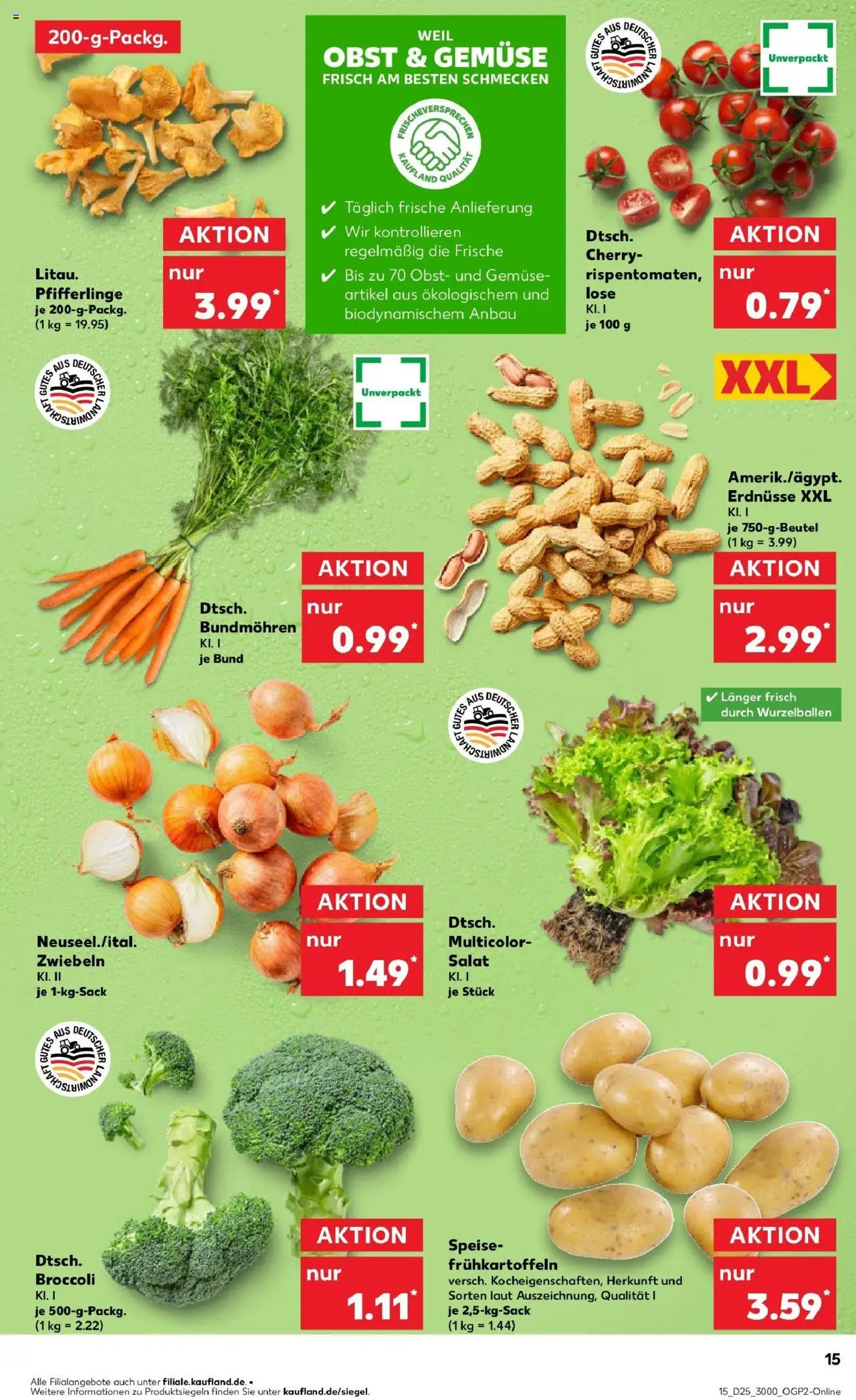 Kaufland prospekt Kaufbeuren	 - gültig ab dem 22.06.2025 | Seite: 28 | Produkte: Zwiebeln, Obst, Pfifferlinge, Salat