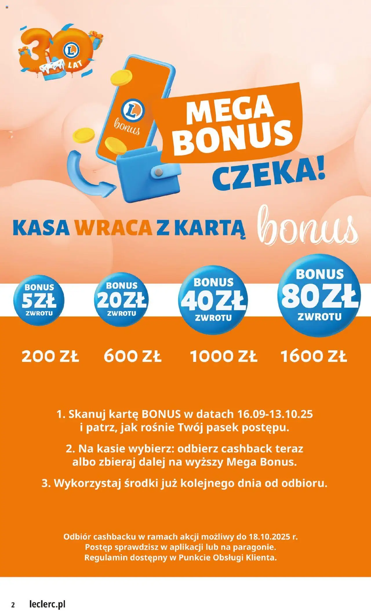E.Leclerc Gazetka od 22.09.2025 | Strona: 2 | Produkty: Karta, Pasek