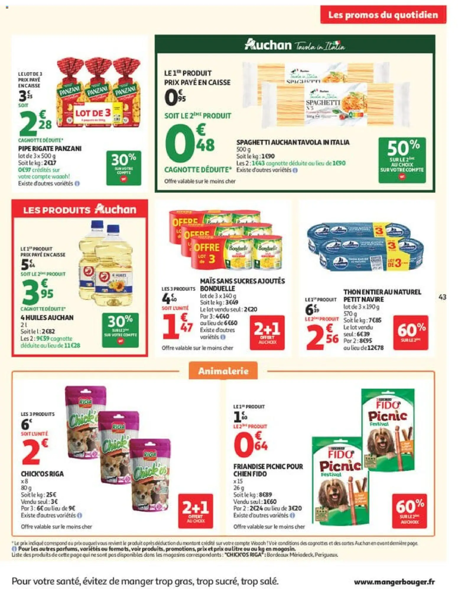 {H1} | Page: 45 | Produits: Spaghetti, Mais, Thon