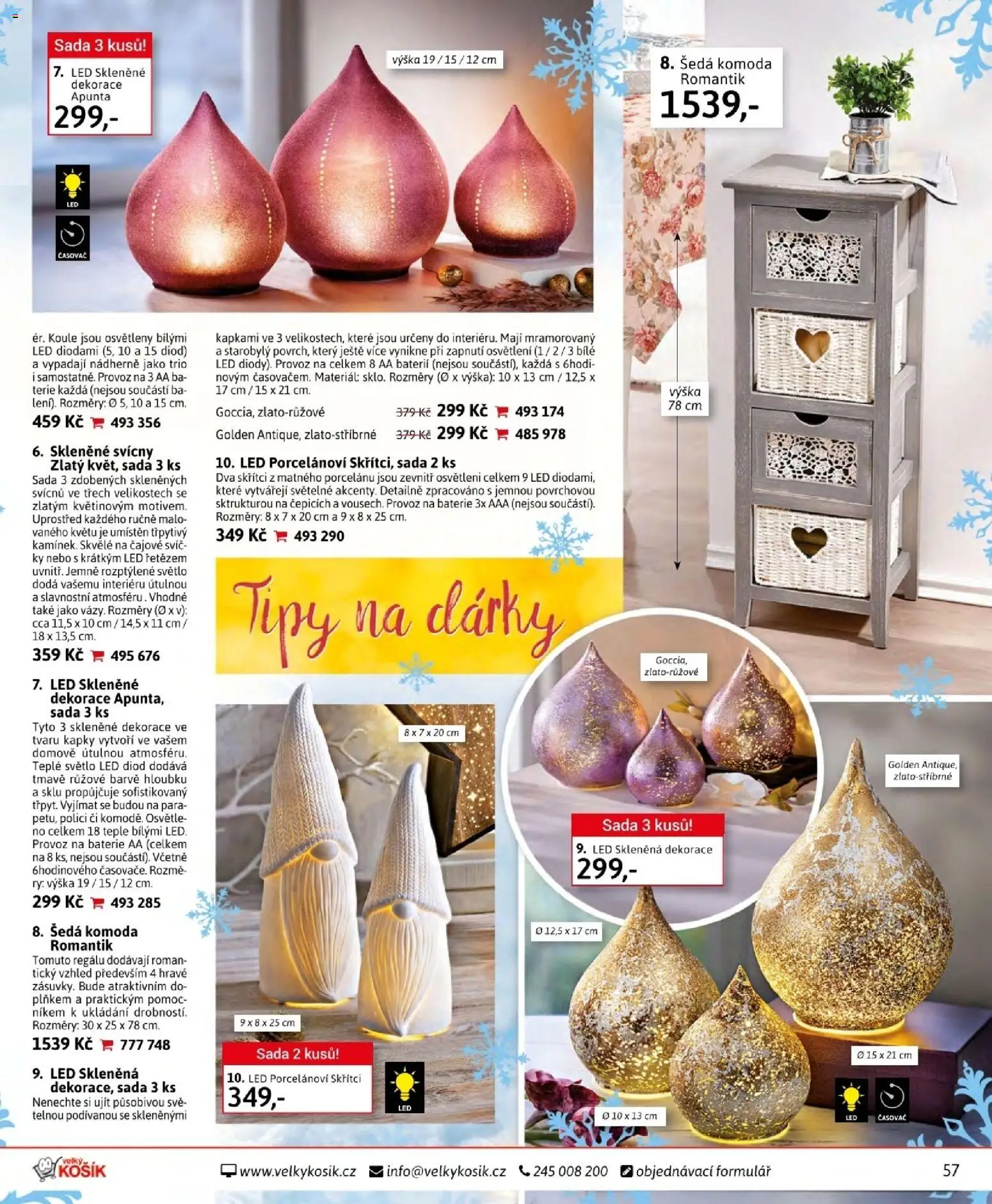 Velký Košík katalog listopad 2025 od 01.11.2025 | Strana: 57 | Produkty: Svícny, Časovač, Baterie, LED