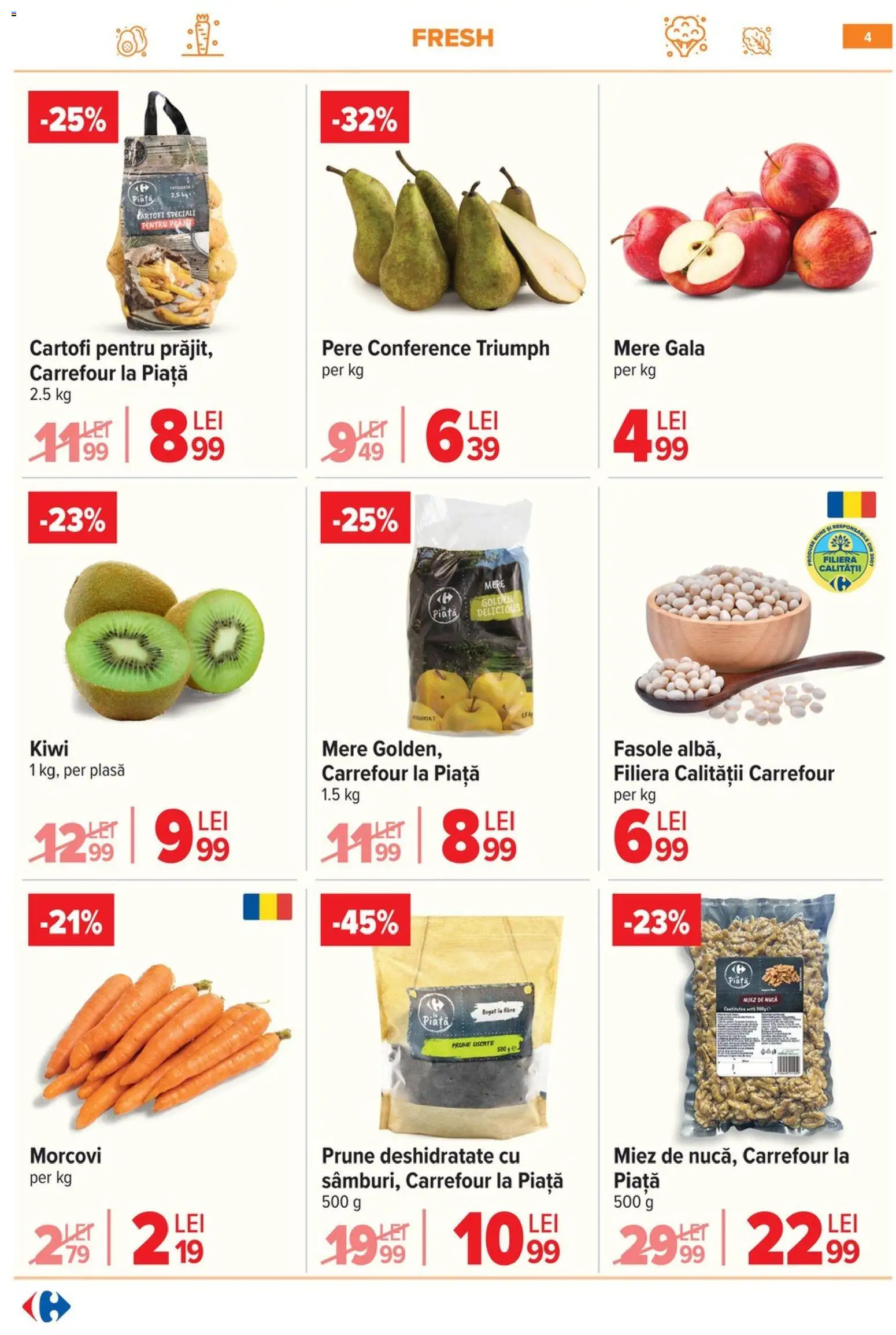Noul catalog Carrefour – valabil de la 25.02.2026 | Pagină: 5 | Produse: Prune, Kiwi, Morcovi, Cartofi