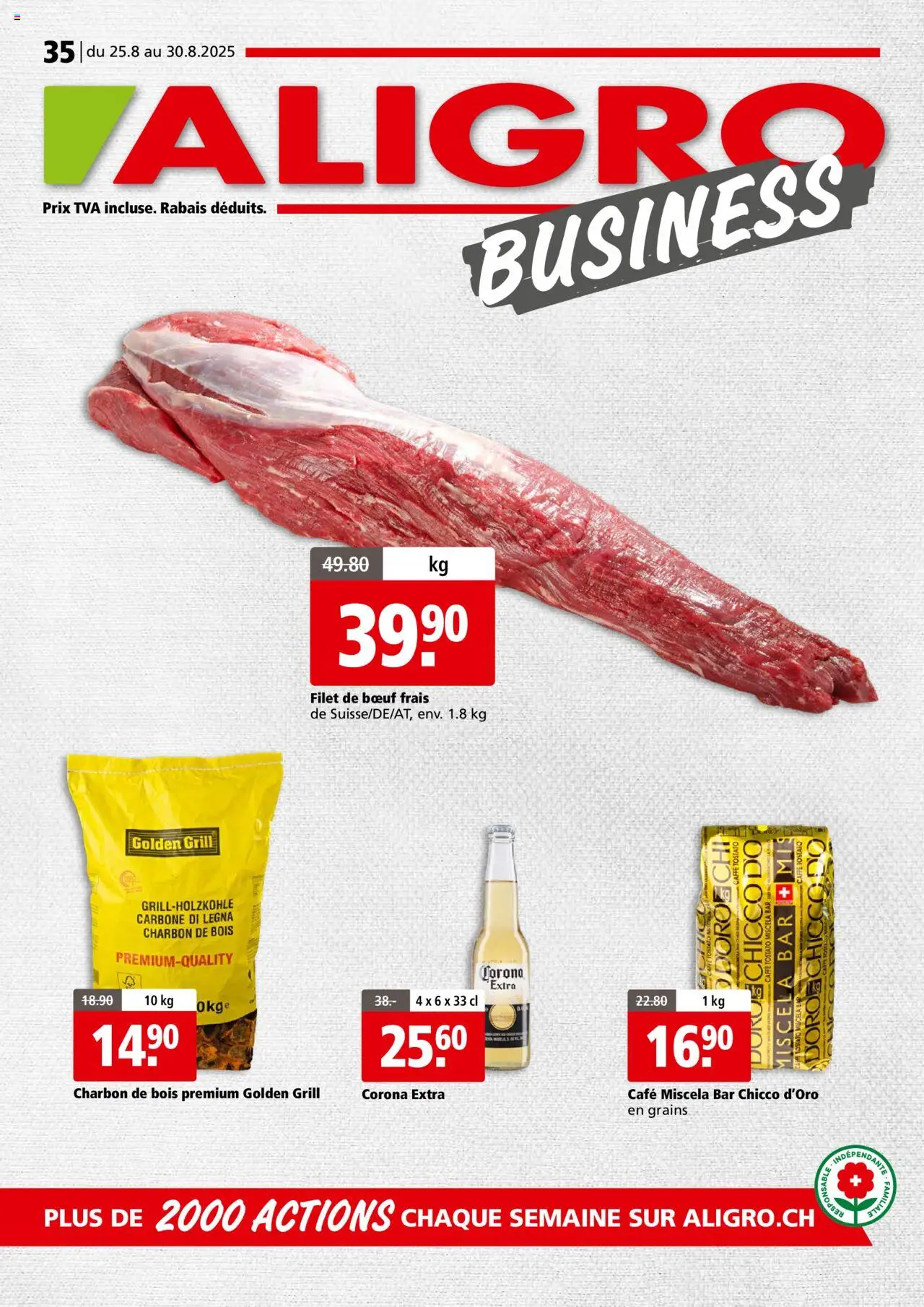 Aligro Aktionen Business Chavannes, Matran, Genève, Sion ab 25.08.2025 | Seite: 1 | Produkte: Grill