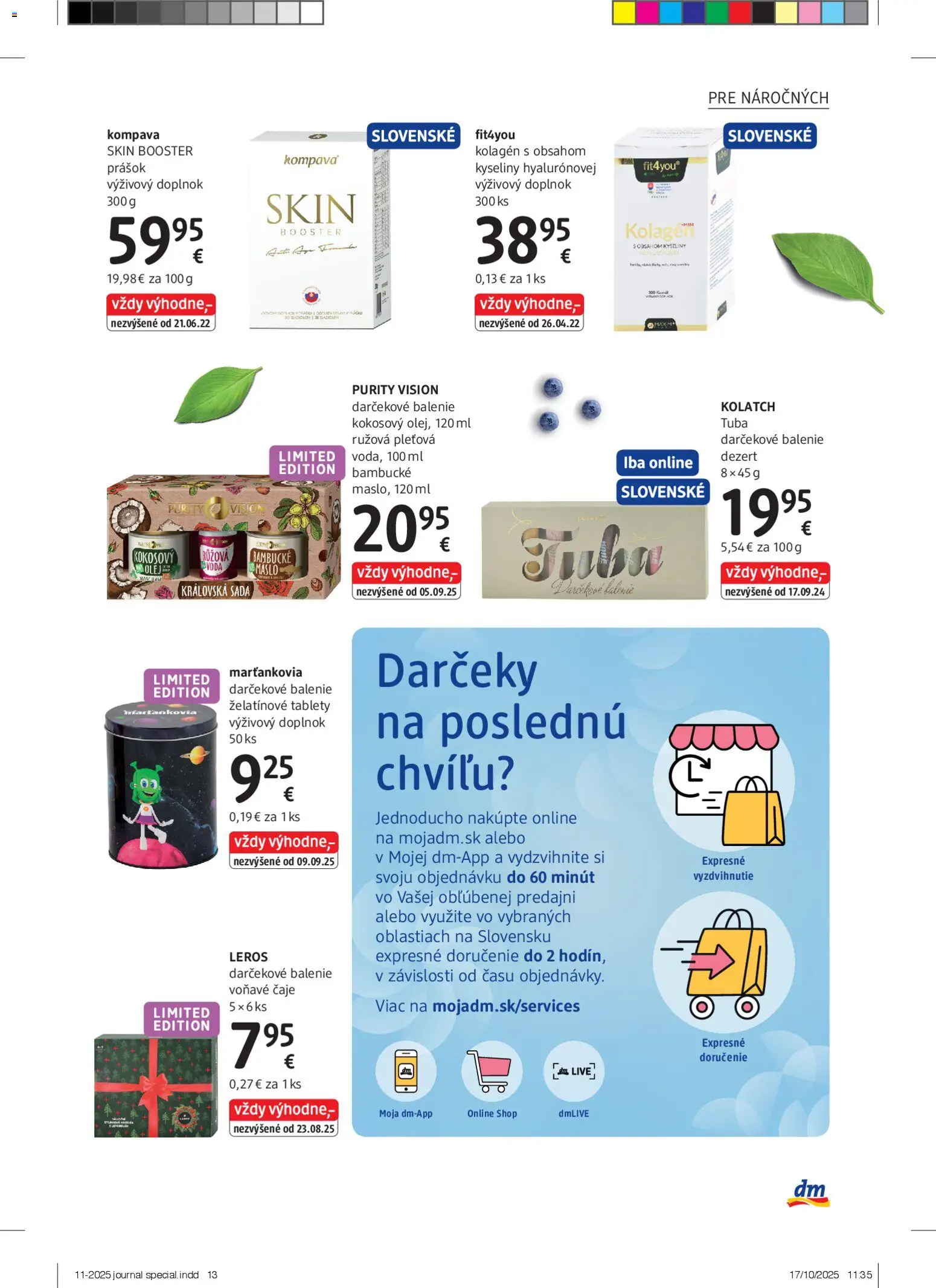 Nové dm drogerie akcie – leták je platný od 17.11.2025 | Strana: 13