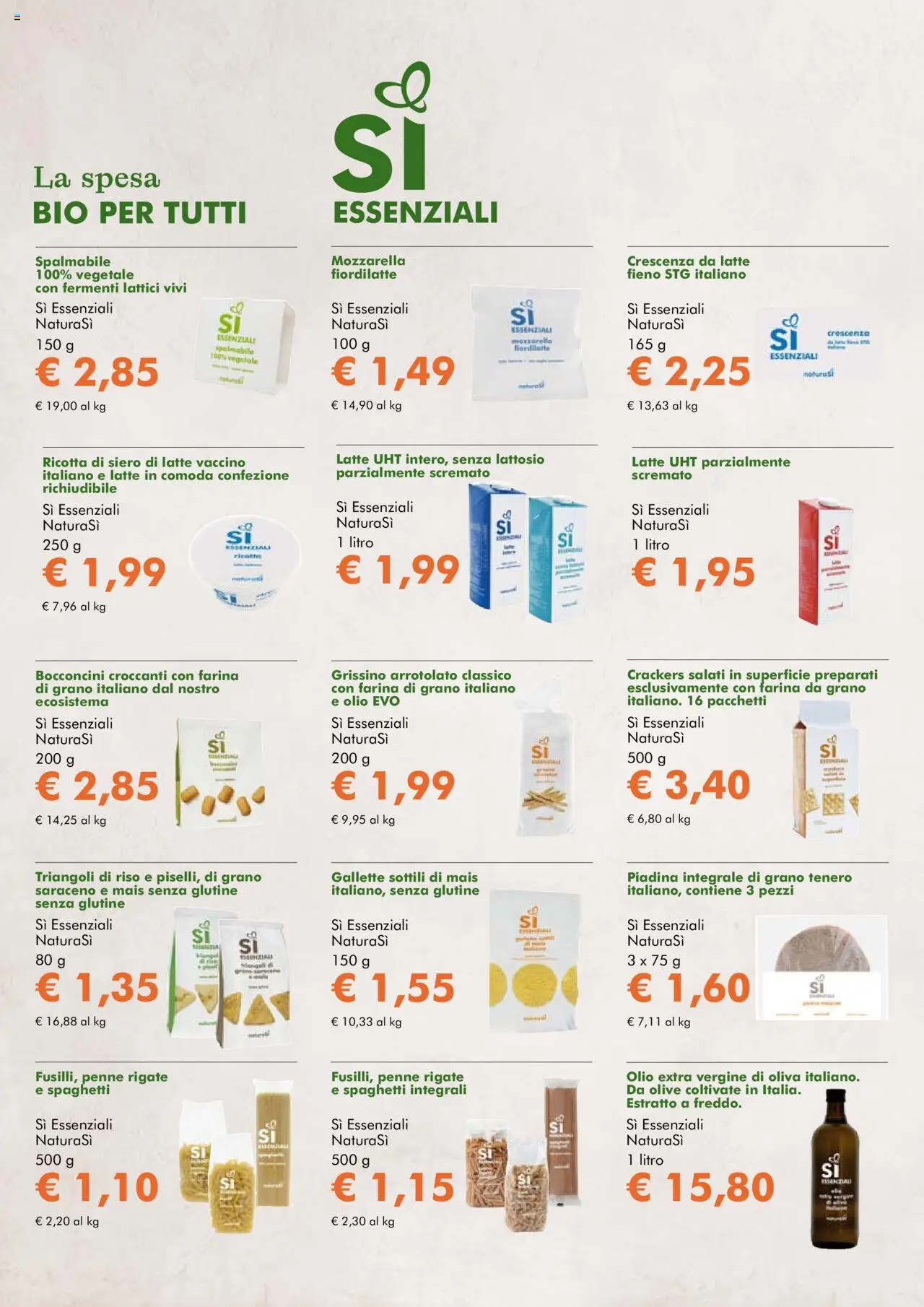 Volantino Natura Sì del 01.10.2025 | Pagina: 5 | Prodotti: Olio, Crackers, Gallette, Olio extra vergine