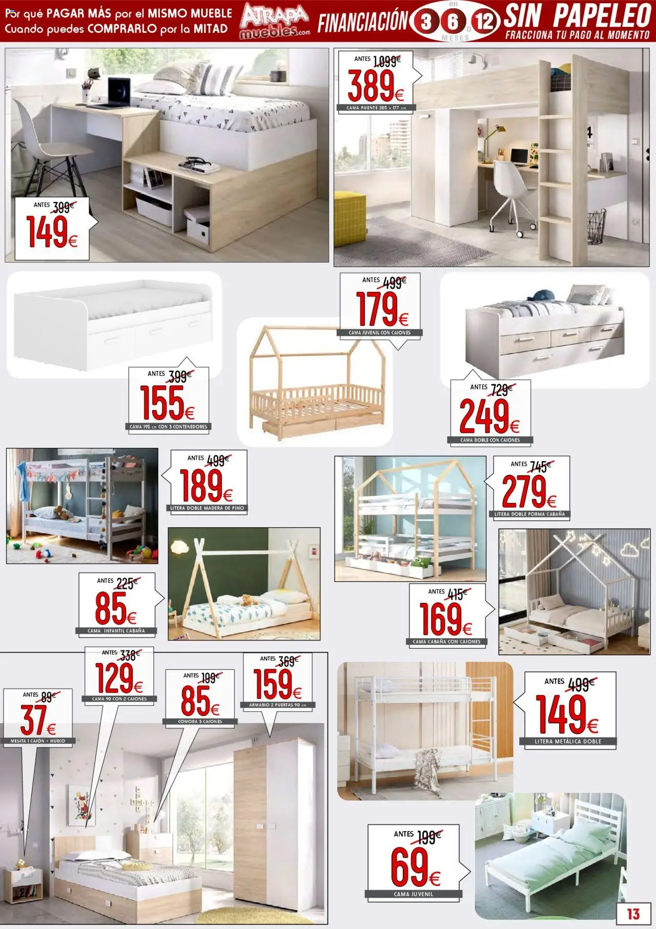 Atrapa Muebles folleto │ válido desde el 01.10.2025 | Página: 13 | Productos: Cama, Armario