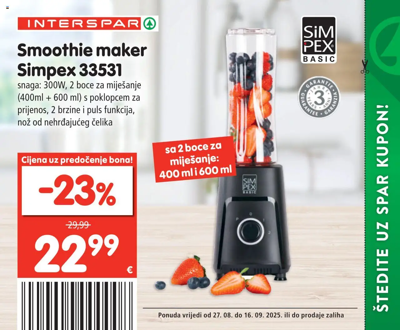 Interspar katalog | vrijedi od 27.08.2025 | Stranica: 14 | Proizvodi: Nož, Smoothie