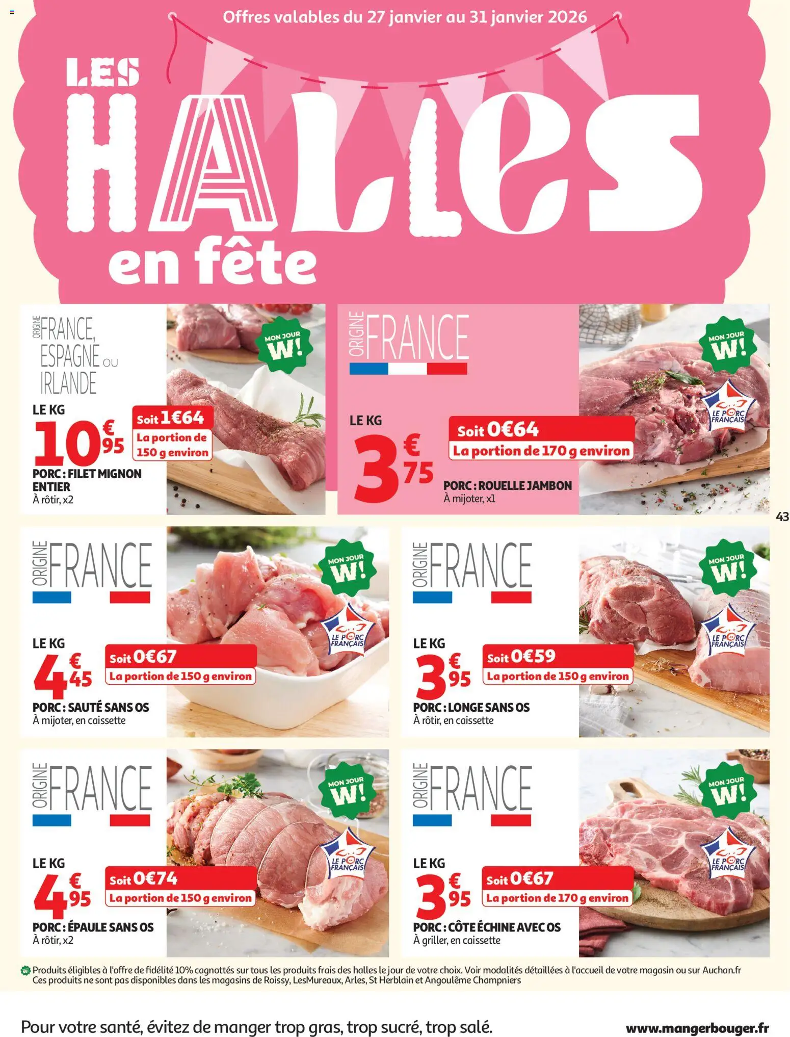 {H1} | Page: 43 | Produits: Jambon, Filet mignon, Porc, Porc filet mignon