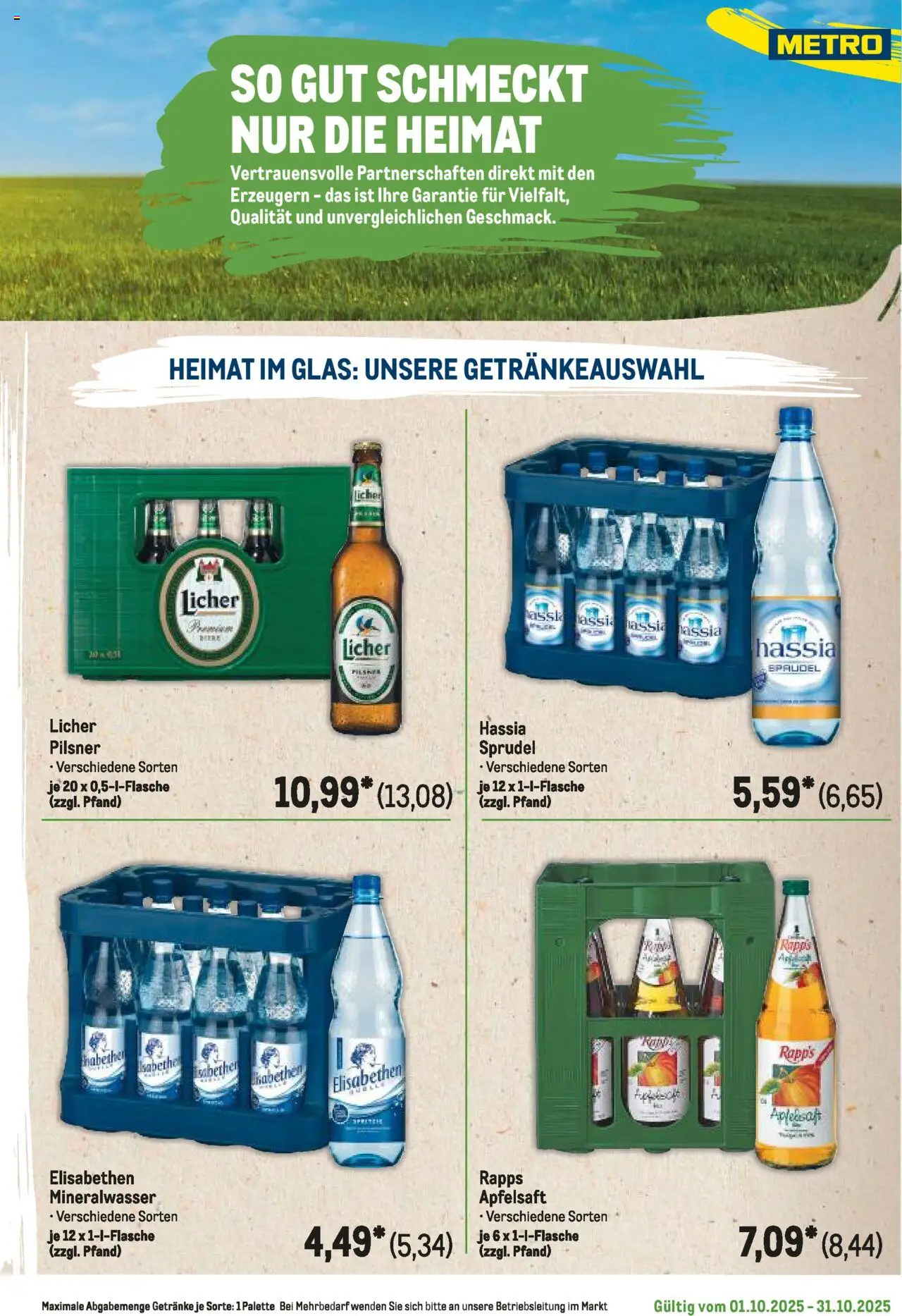 Metro Regionaler Flyer – gültig ab 01.10.2025 | Seite: 53 | Produkte: Apfelsaft, Mineralwasser