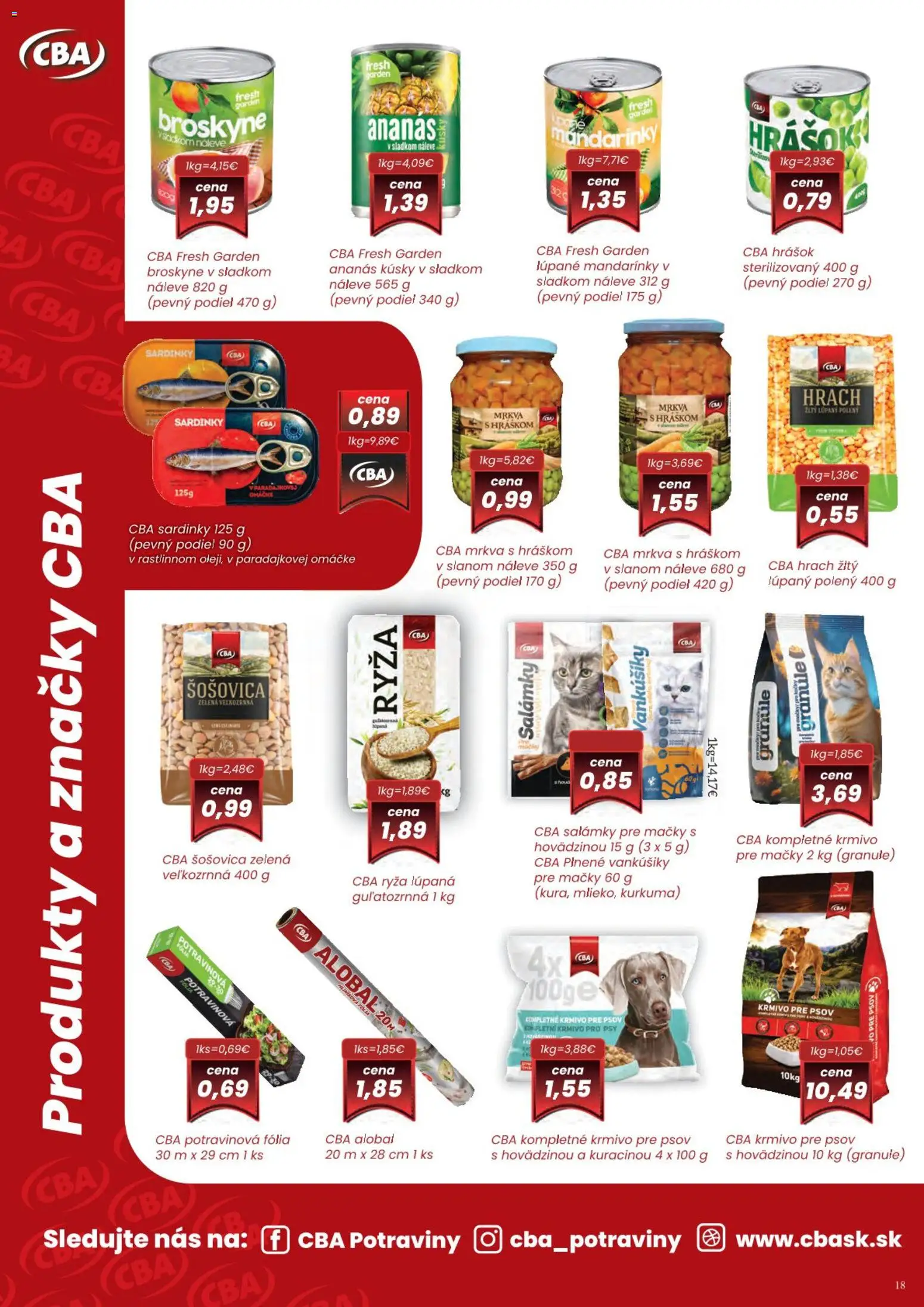 Nové Sintra akcie – leták je platný od 01.12.2025 | Strana: 18 | Produkty: Hrášok, Ananás, Mandarinky, Mrkva