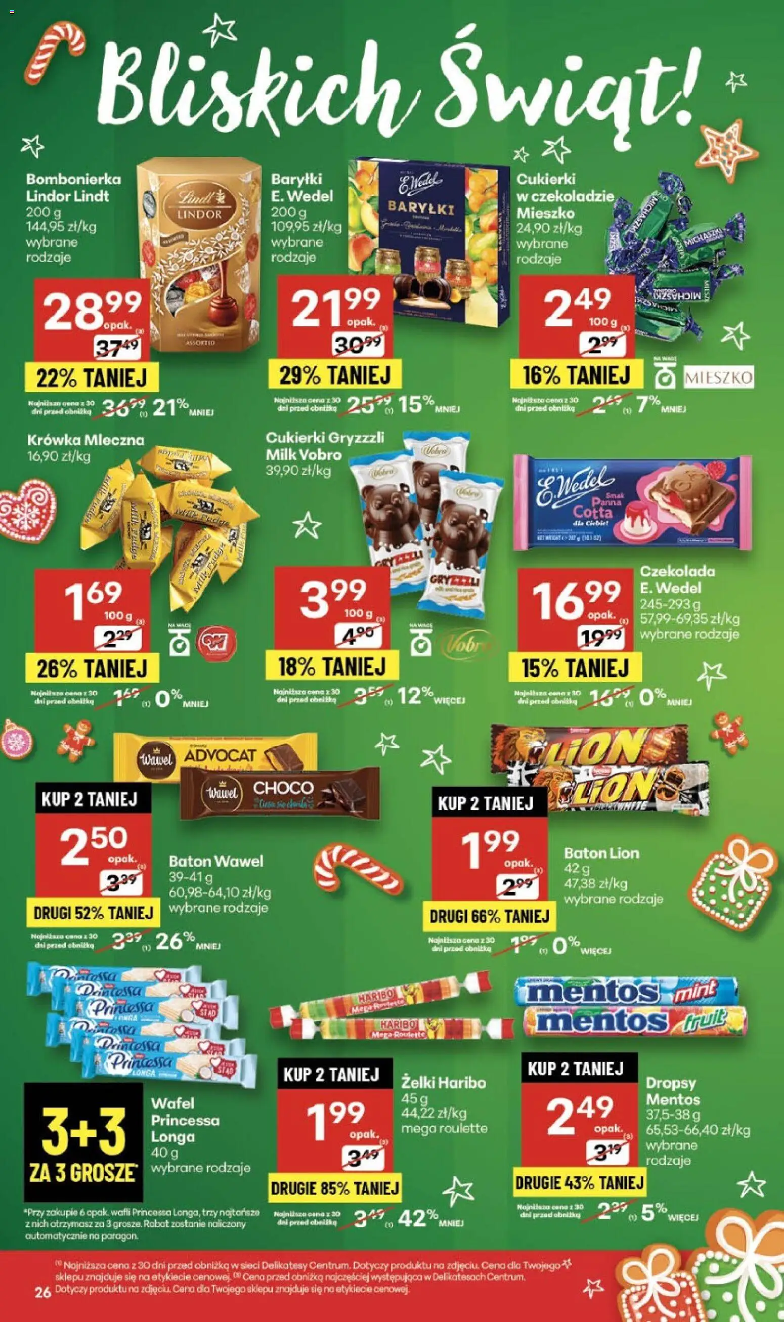 Delikatesy Centrum Black Friday od 20.11.2025 | Strona: 26 | Produkty: Delikatesy, Baton, Żelki, Czekolada