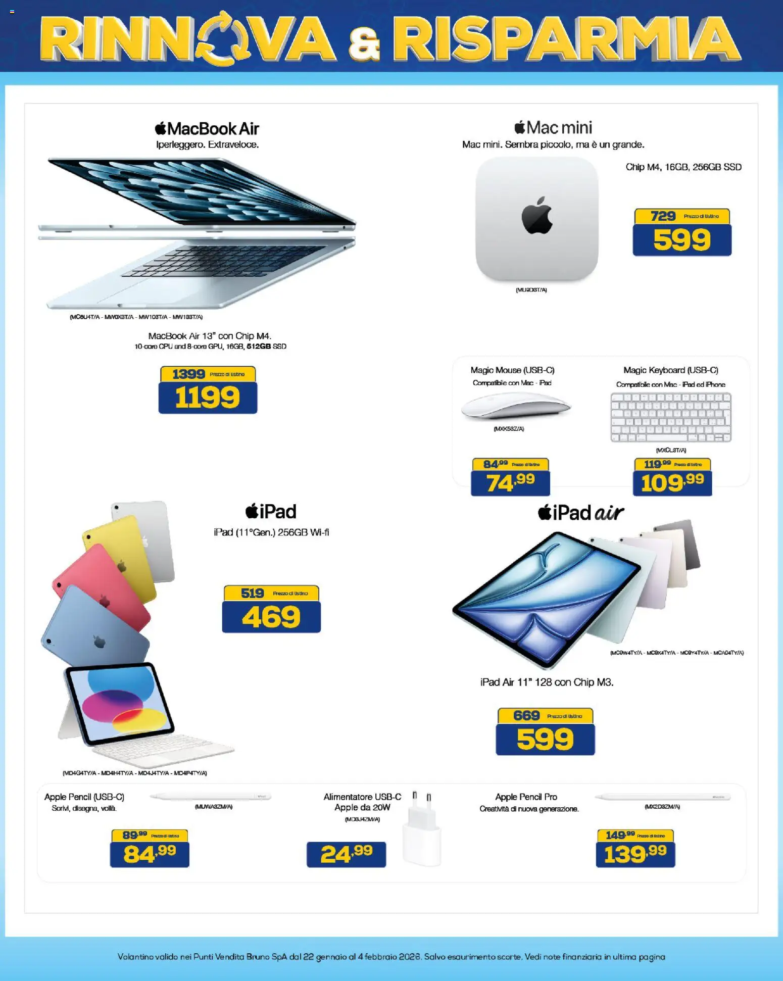 Volantino Euronics del 22.01.2026 | Pagina: 8 | Prodotti: Macbook air, Mouse, Ipad, Macbook