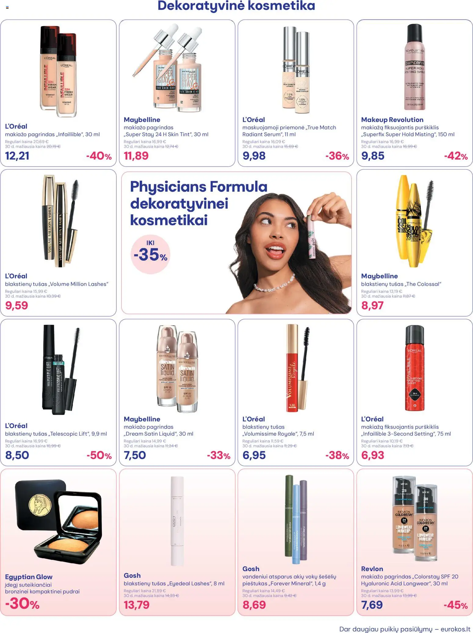 Eurokos akcijos nuo 30.04.2026 | Puslapis: 5 | Prekių: Makiažo pagrindas, Tušas