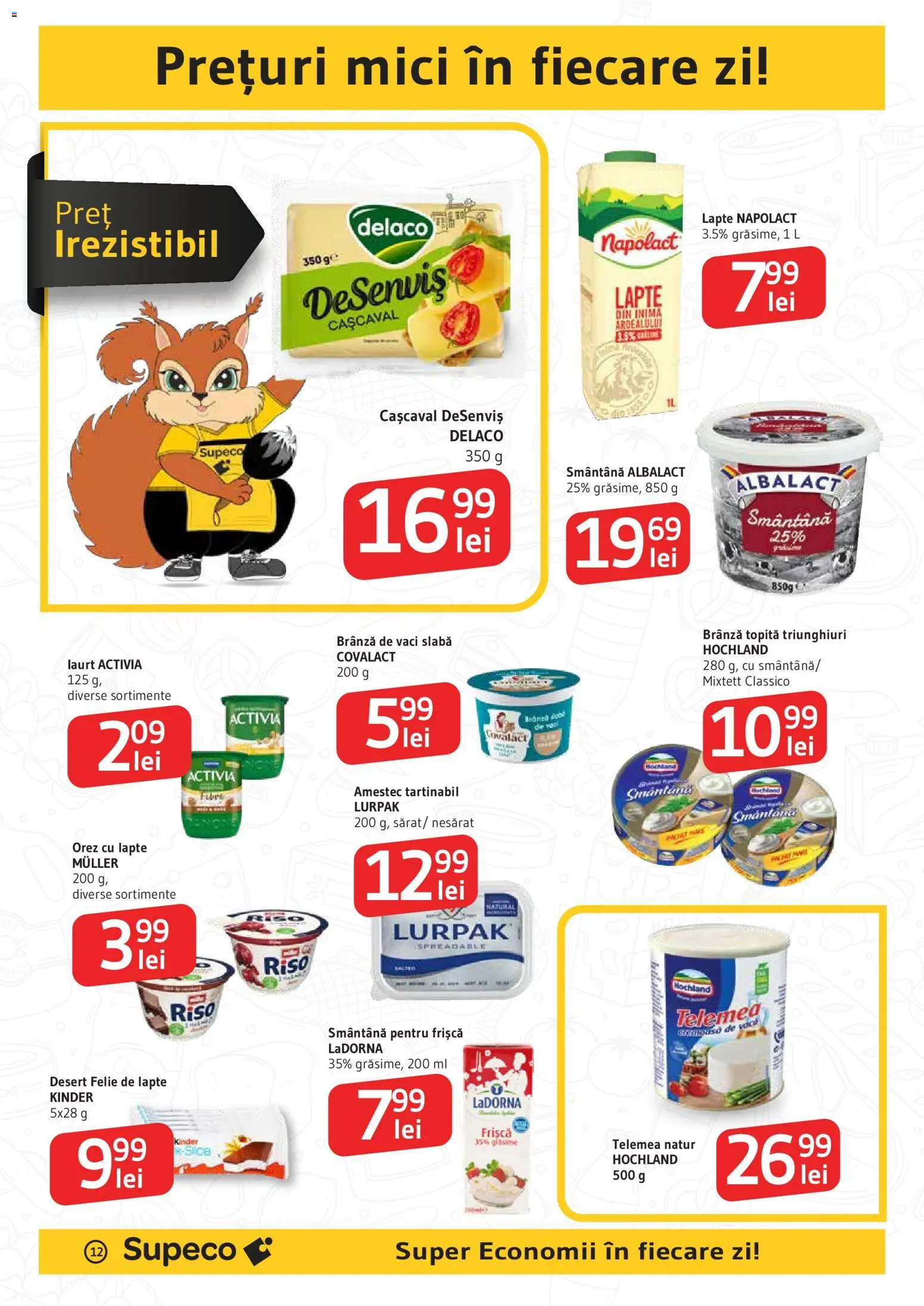 Noul catalog Supeco – valabil de la 29.10.2025 | Pagină: 12 | Produse: Light Kedi Konservesi, Cașcaval, Brânză, Frișcă