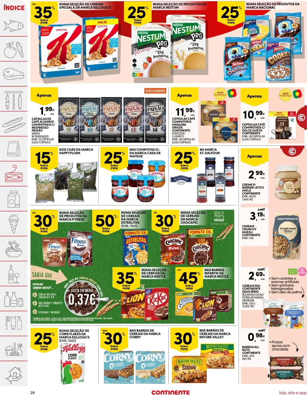 Continente folheto │ válido de 21.10.2025 | Página: 28 | Produtos: Base, Nestlé, Dolce gusto, Creme