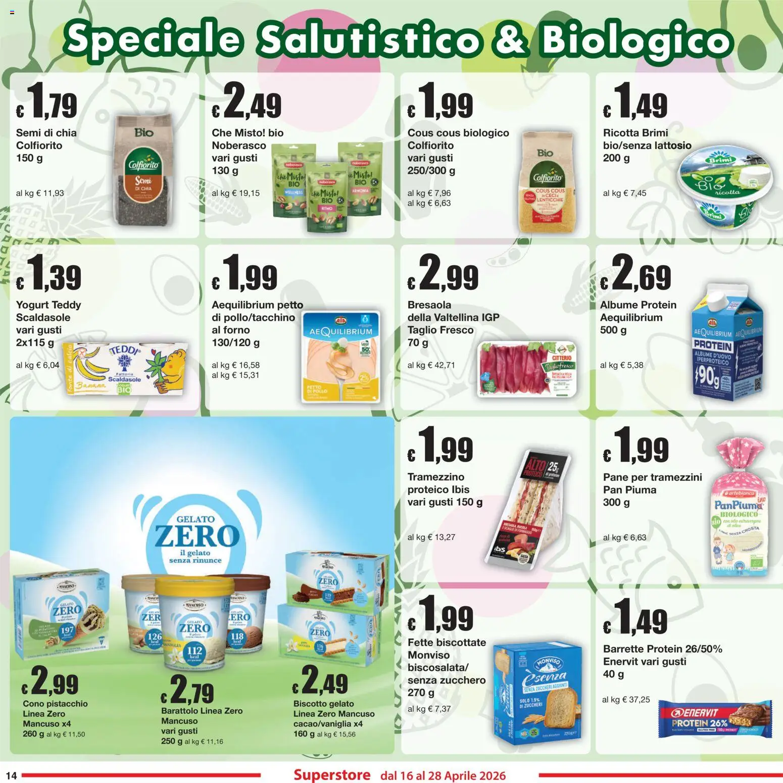 Volantino Sì con Te del 16.04.2026 | Pagina: 14 | Prodotti: Pane, Zucchero, Ricotta, Fette biscottate