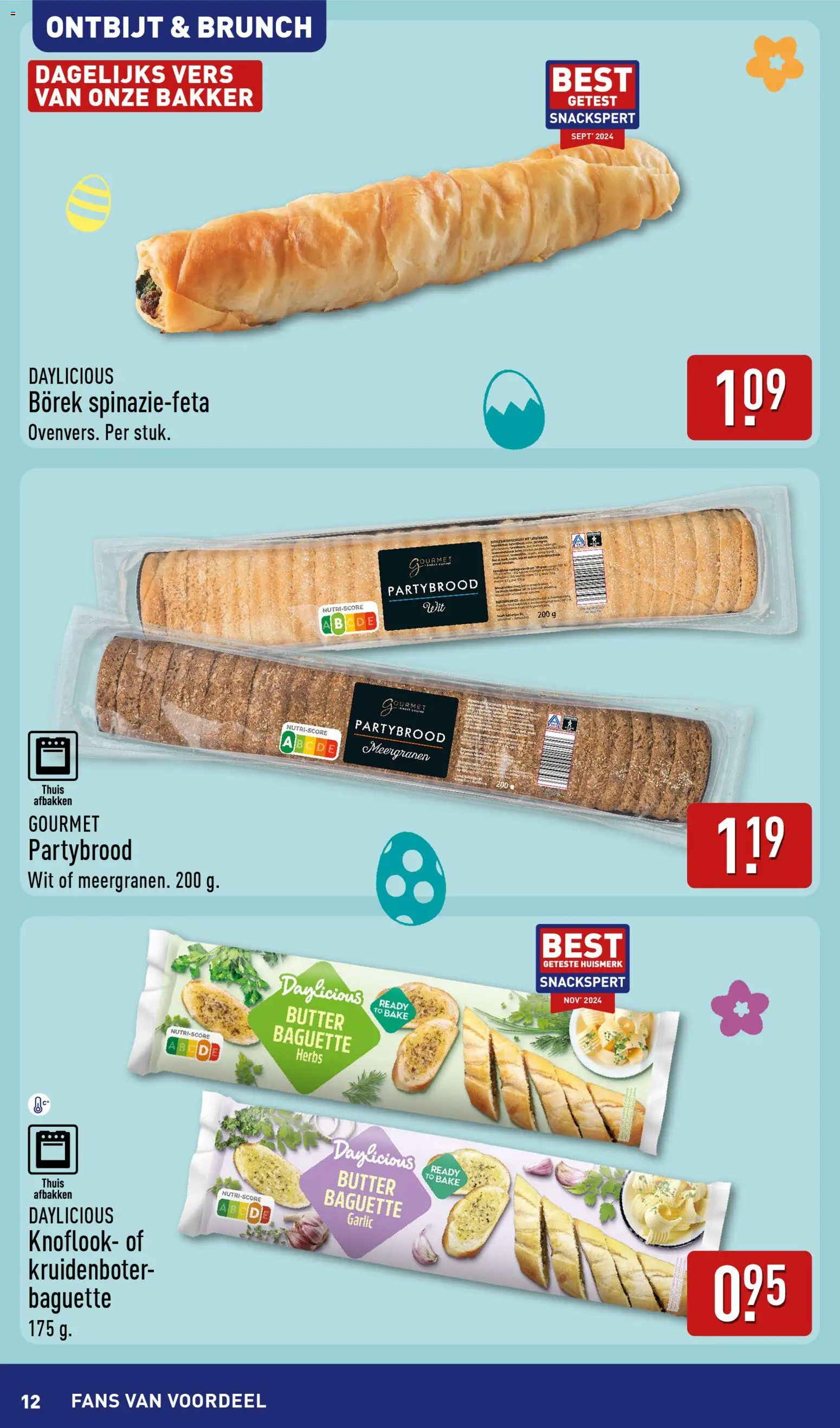 {H1} | Pagina: 12 | Producten: Baguette, Knoflook