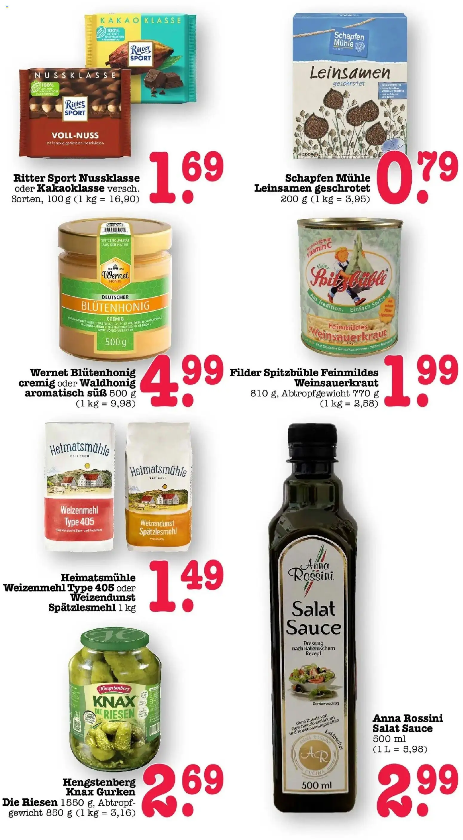 E center Prospekt Kuppenheim-Oberndorf	 – gültig ab 16.03.2026 | Seite: 48 | Produkte: Gewicht, Ritter sport, Dressing, Weizenmehl