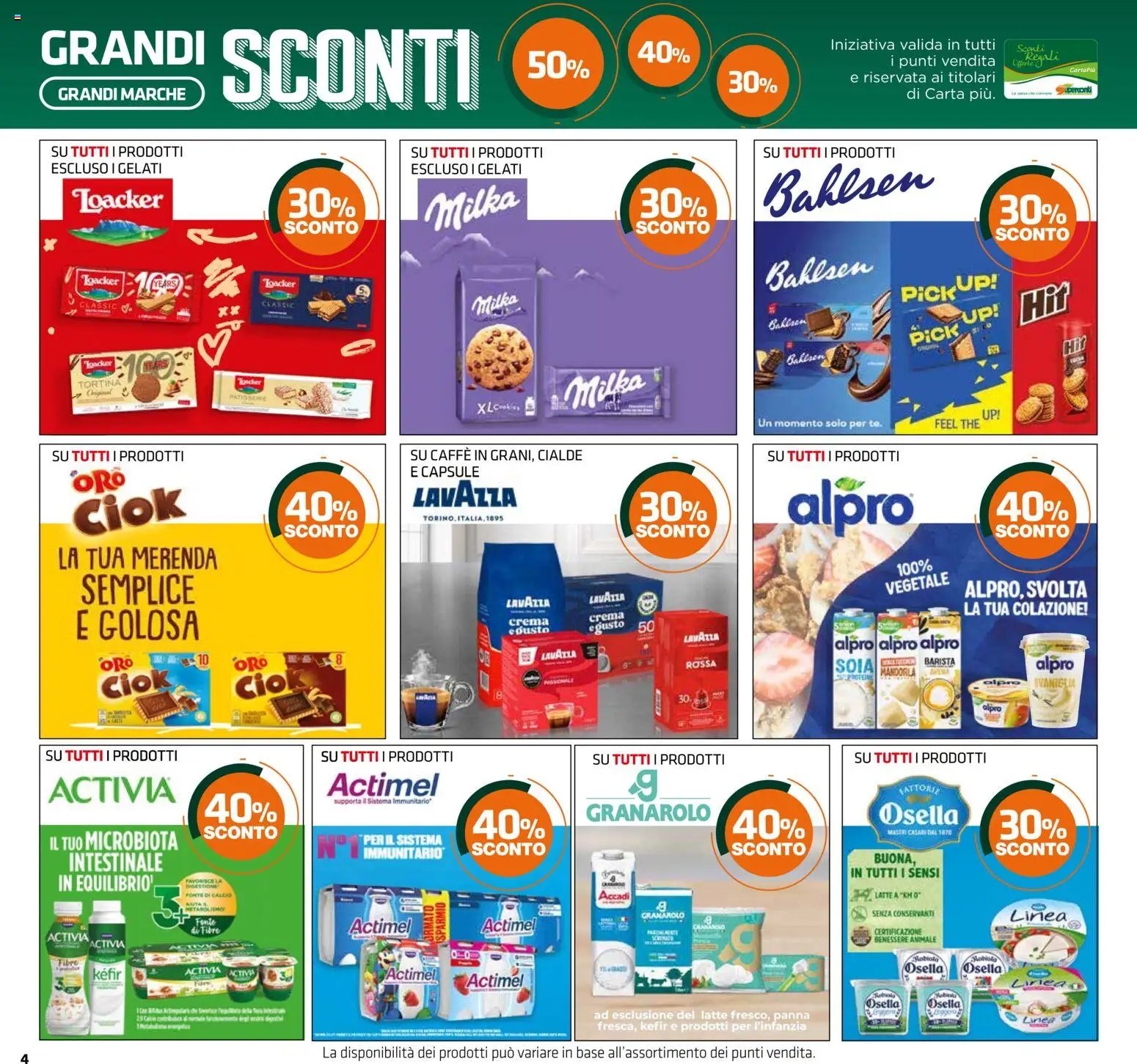 Volantino Superconti del 12.02.2026 | Pagina: 4 | Prodotti: Panna, Latte, Lavazza, Robiola