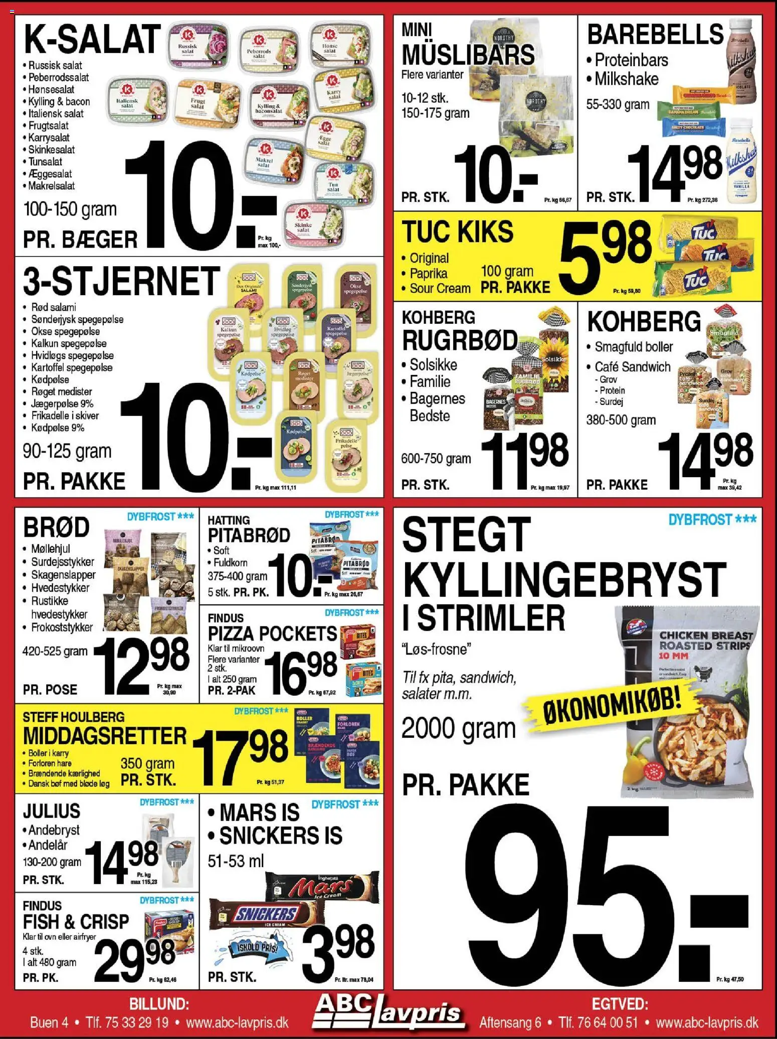 Abc Lavpris tilbudsavis – gyldig fra 12.11.2025 | Side: 4 | Produkter: Pitabrød, Pizza, Kalkun, Æggesalat