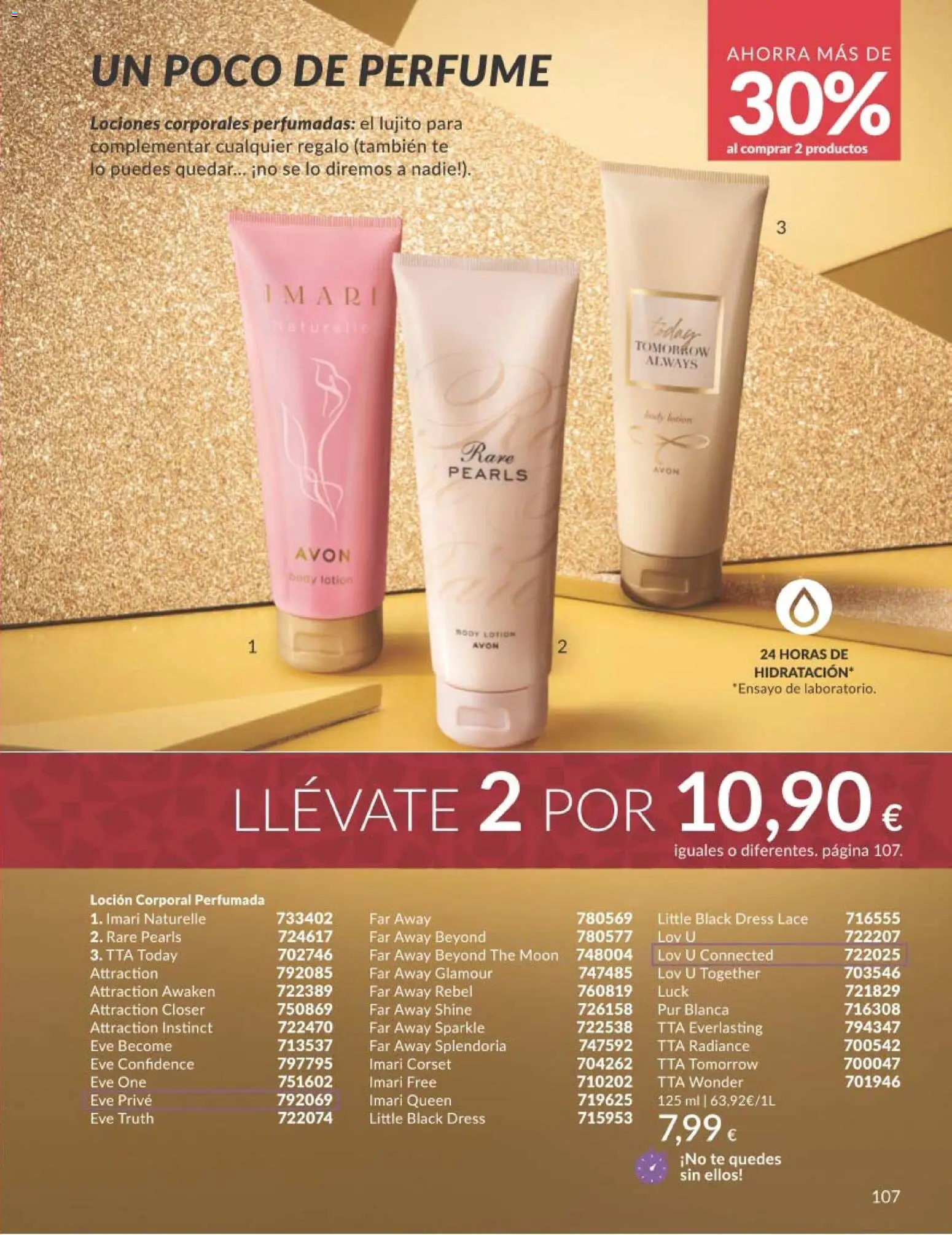 Catálogo AVON campaña 11 Black Friday │ válido desde el 01.11.2025 | Página: 107 | Productos: Perfume, Loción corporal, Té, Body