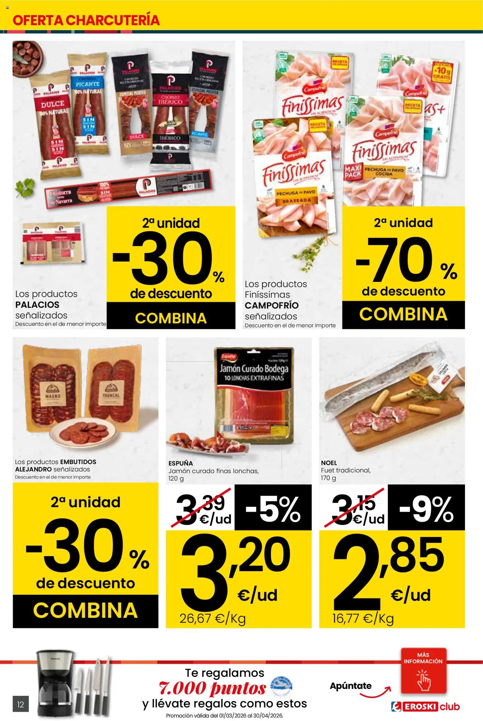 Eroski - Quieres ahorrar conmigo Center │ válido desde el 26.03.2026 | Página: 12 | Productos: Jamón, Té, Νυχτικό