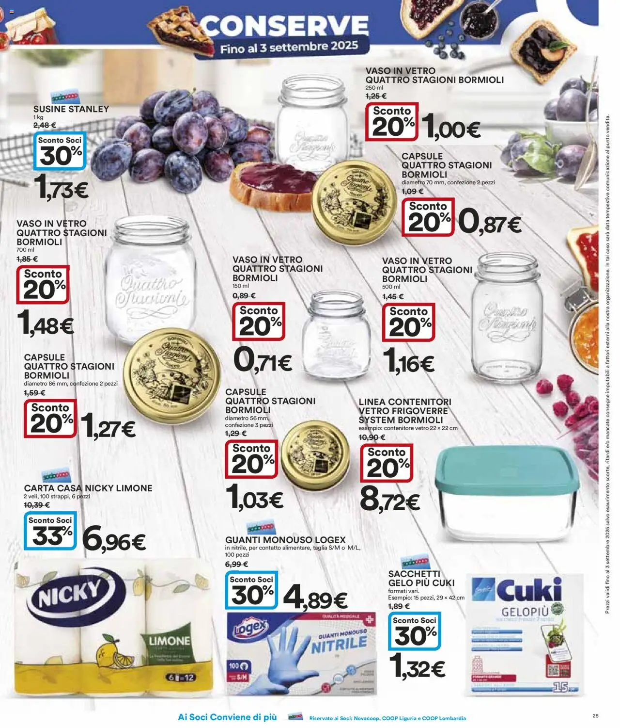 Volantino Ipercoop del 14.08.2025 | Pagina: 25 | Prodotti: Limone, Contenitore, Susine, Vaso