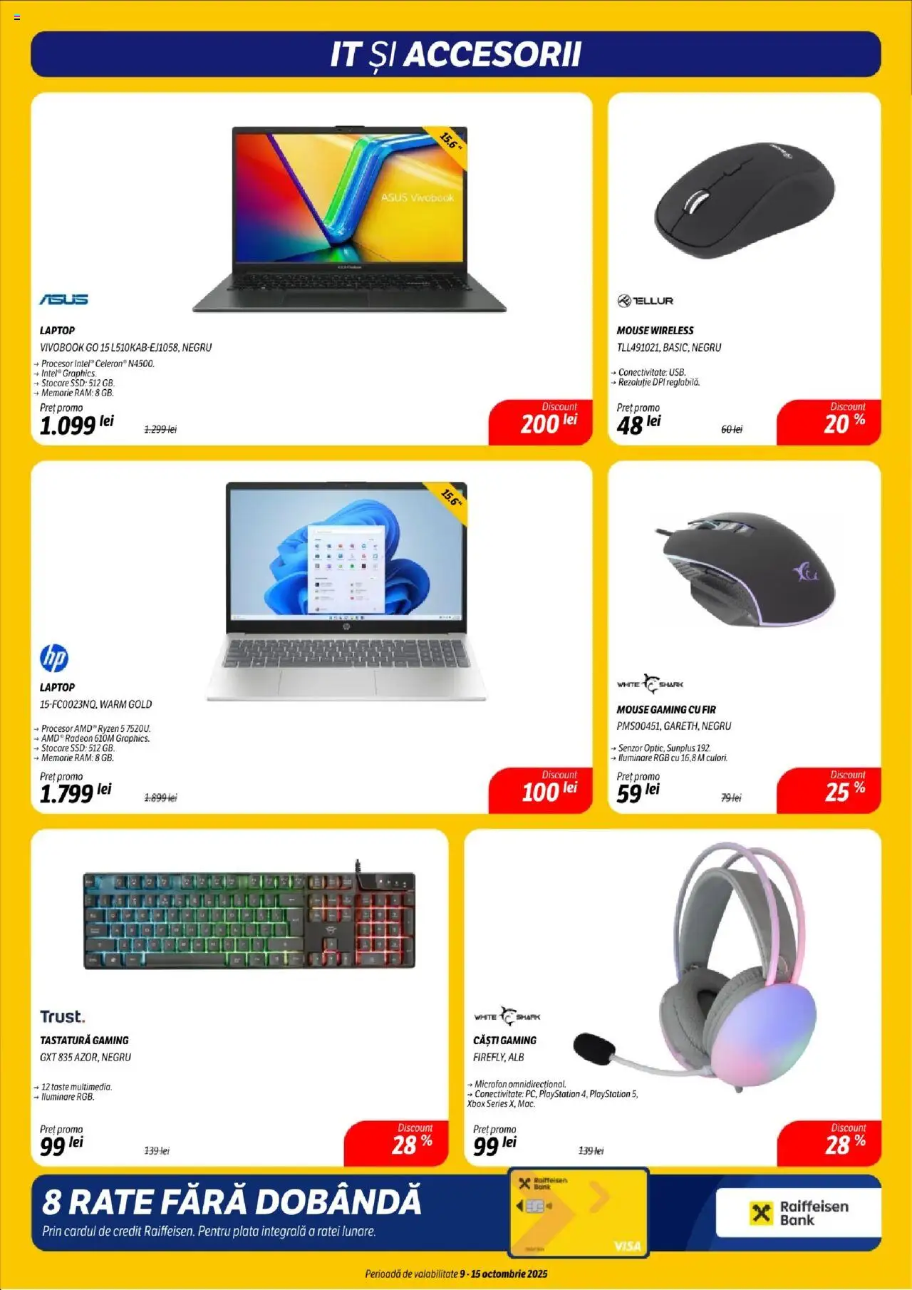 Noul catalog Flanco – valabil de la 09.10.2025 | Pagină: 20 | Produse: Laptop, Mouse, Căști, Microfon