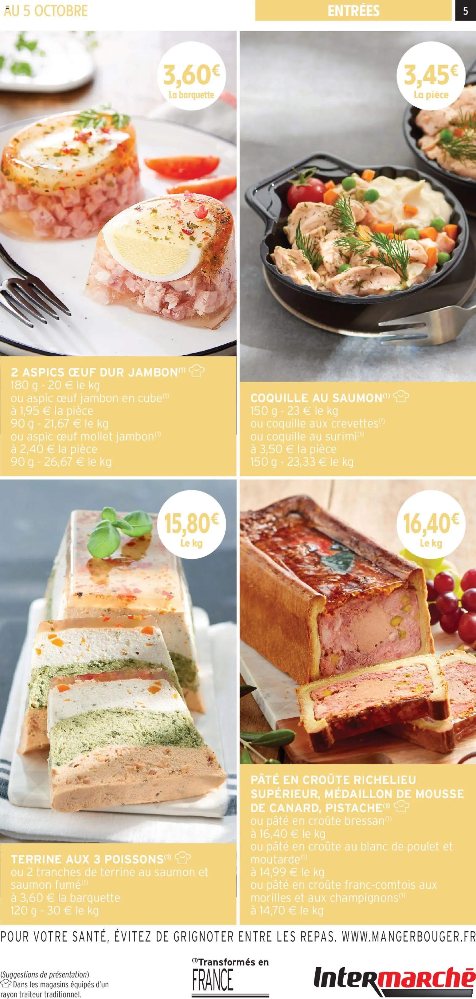 {H1} | Page: 5 | Produits: Mousse, Crevettes, Moutarde, Jambon