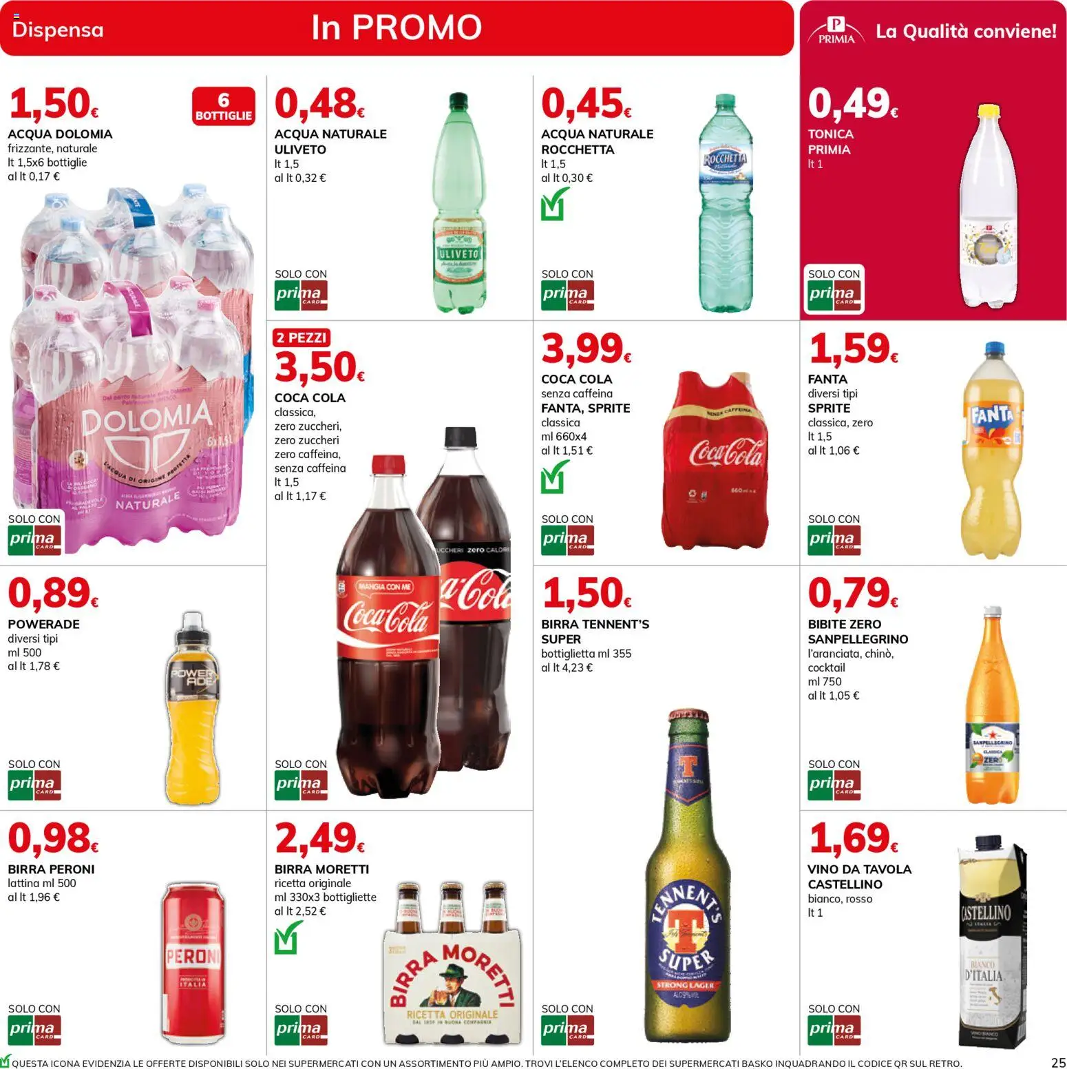 Volantino Basko del 28.10.2025 | Pagina: 25 | Prodotti: Tennent's, Birra, Fanta, Coca Cola