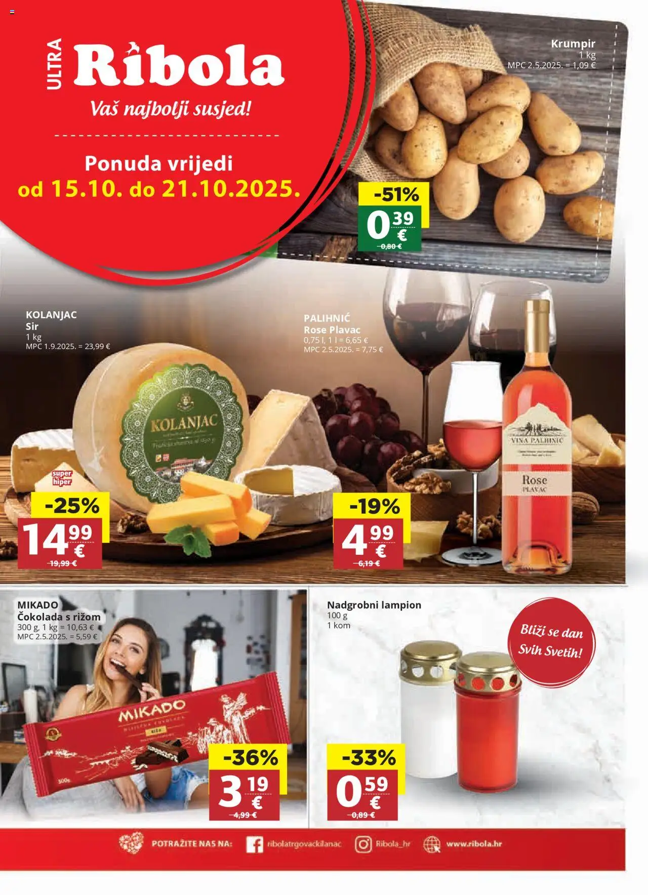 Ultra Gros katalog | vrijedi od 15.10.2025 | Stranica: 1 | Proizvodi: Čokolada, Krumpir, Lampion