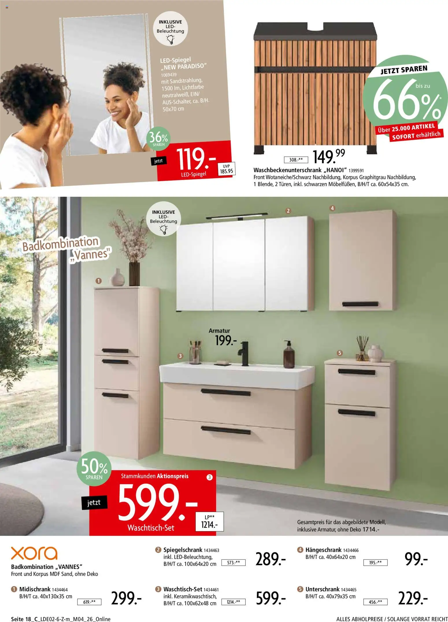 Zurbrüggen Prospekt 	 – gültig ab 22.02.2026 | Seite: 44 | Produkte: Armatur, Spiegelschrank, Unterschrank, Midischrank